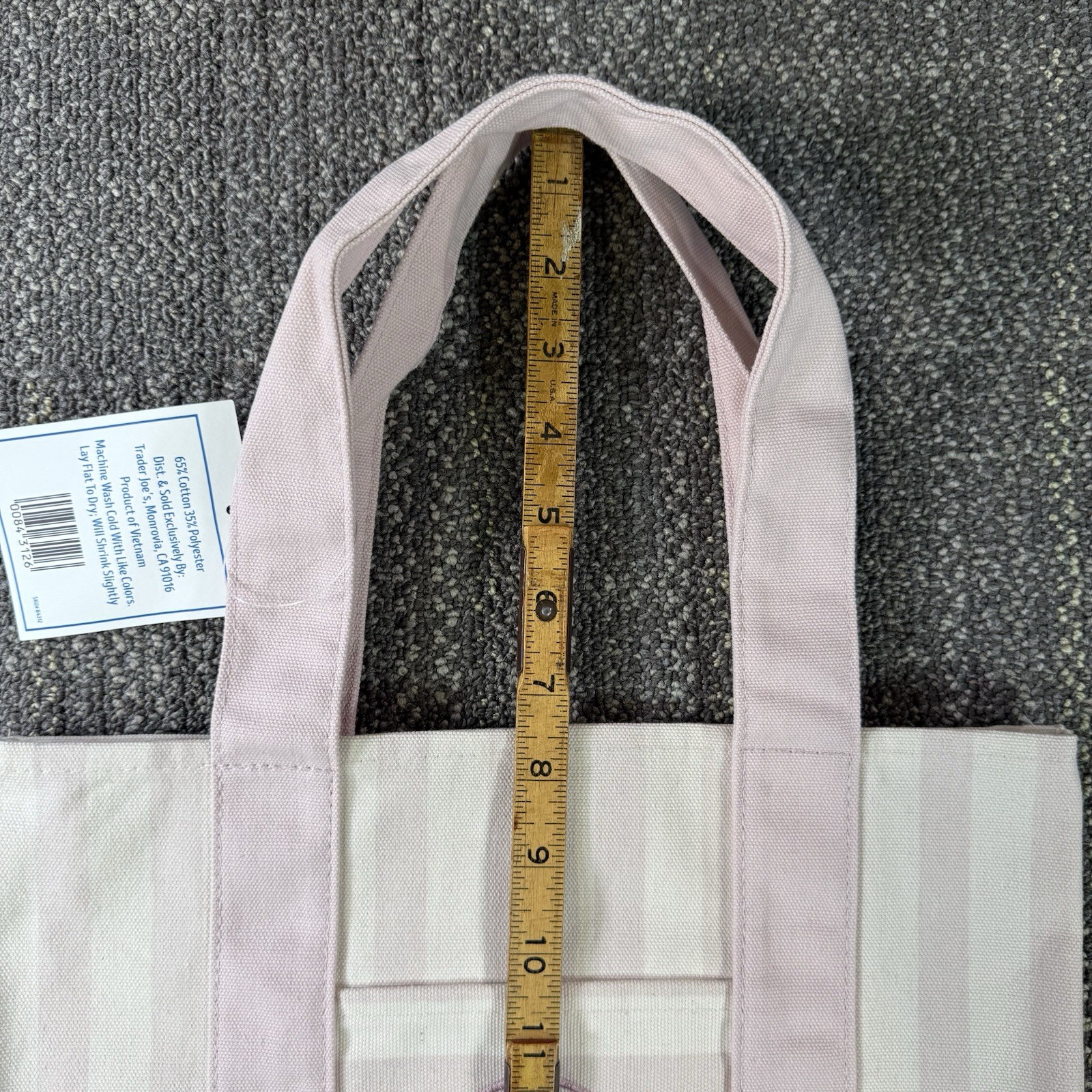Trader Joe’s Striped Mini Canvas Tote Bag Petal Pink Summer 2026 Limited Release