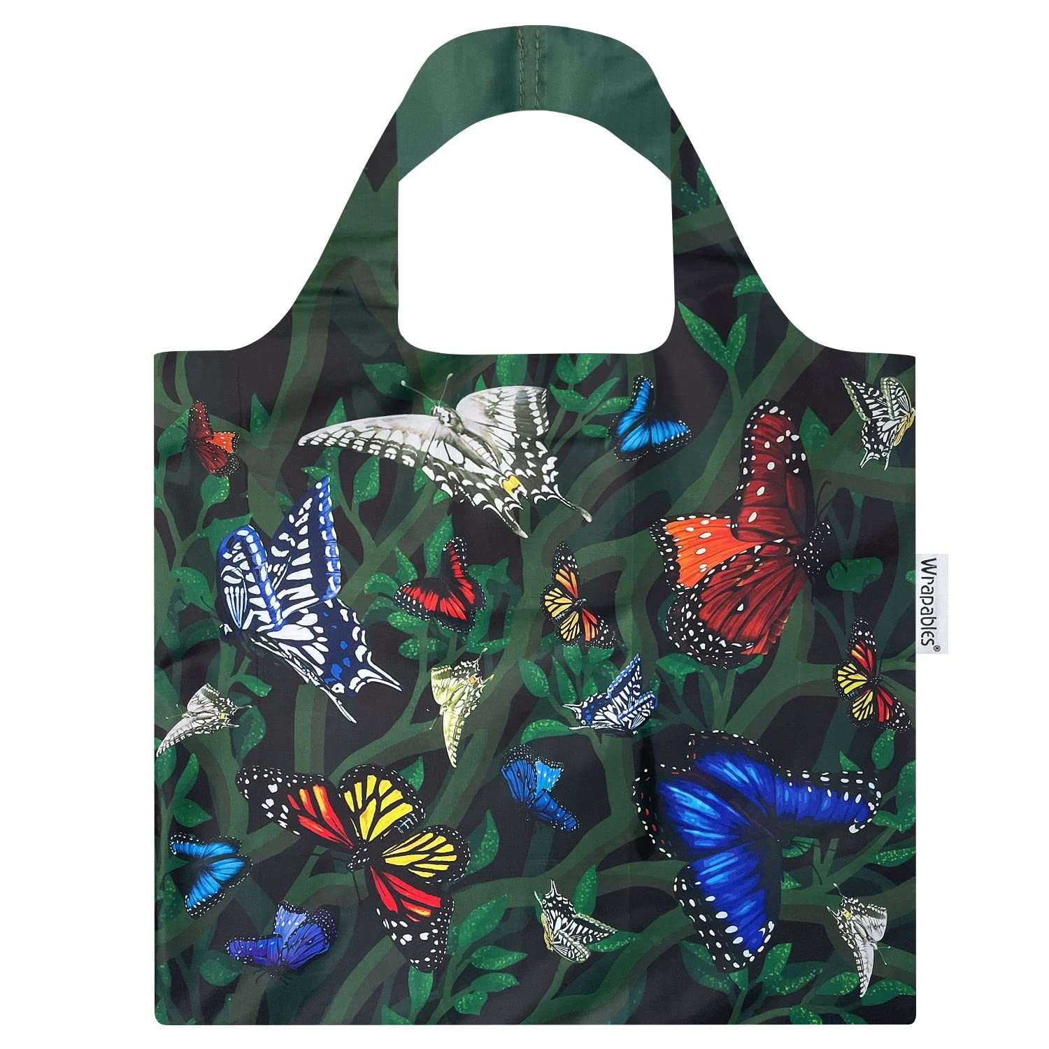 Allybag Foldable & Lightweight Reusable Grocery Bag, Butterflies