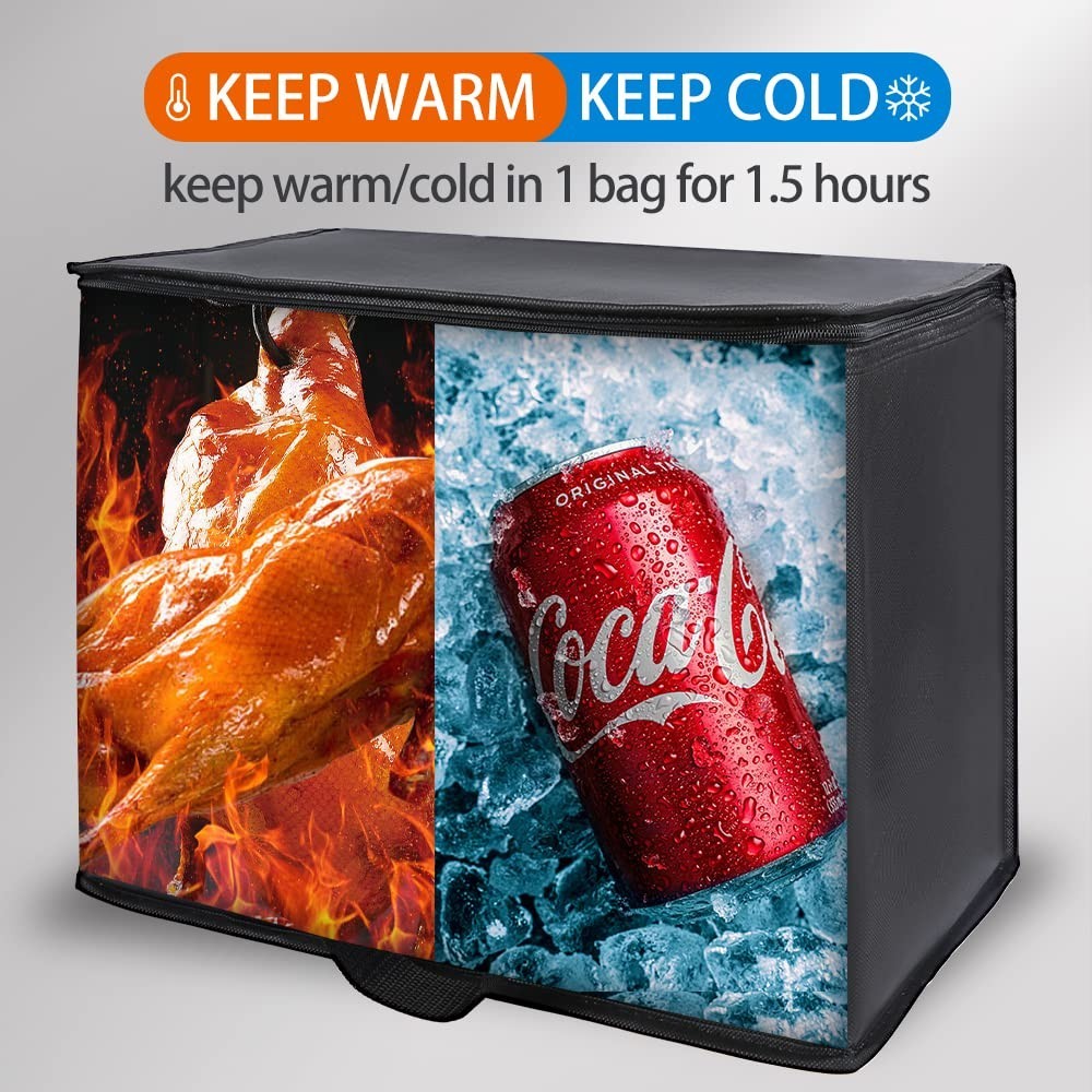 2 Count Insulated Grocery Bags with Padded Handles – Large Capacity & Durable