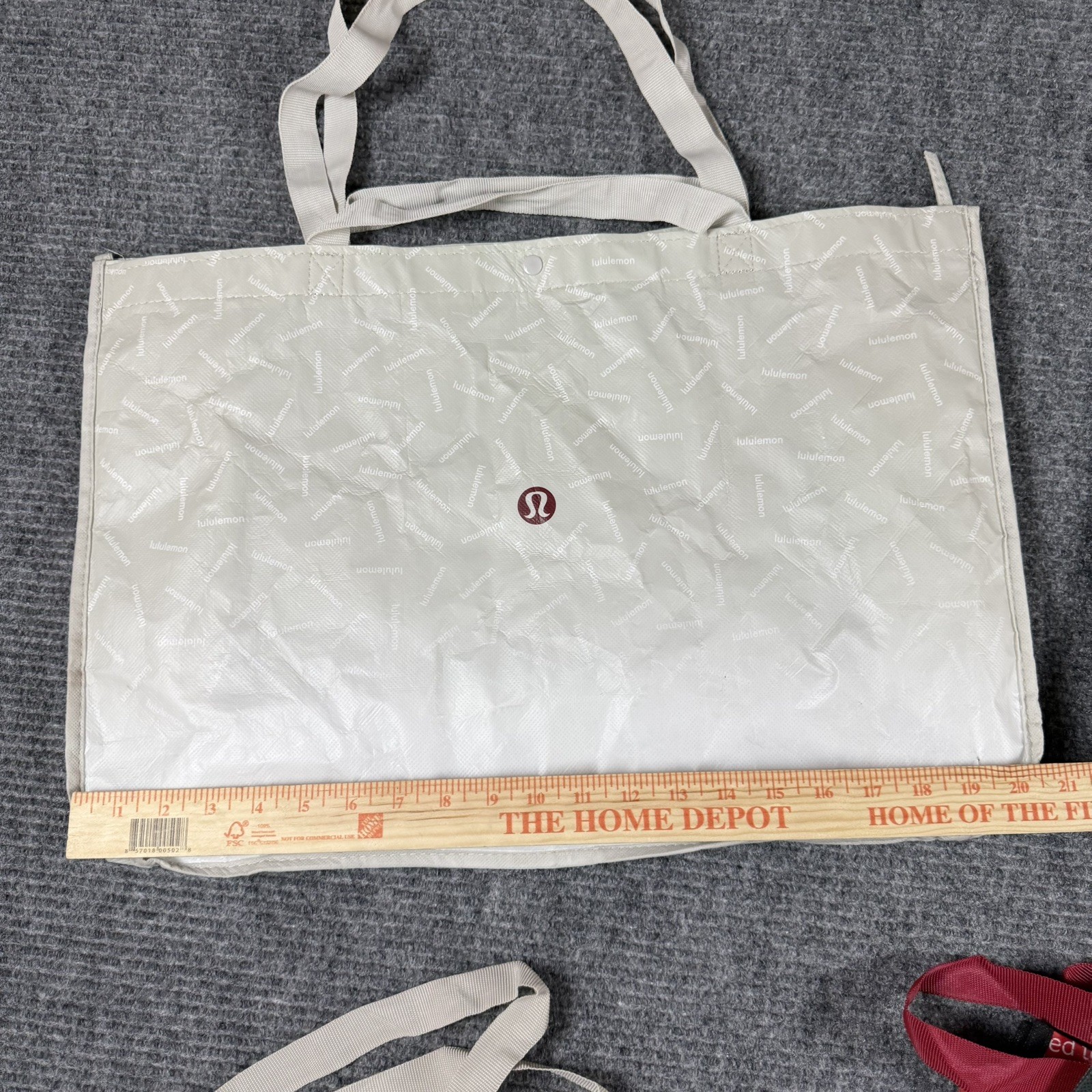 Lot Of 7 Lululemon Reusable Tote Shopping Bags Large And Small