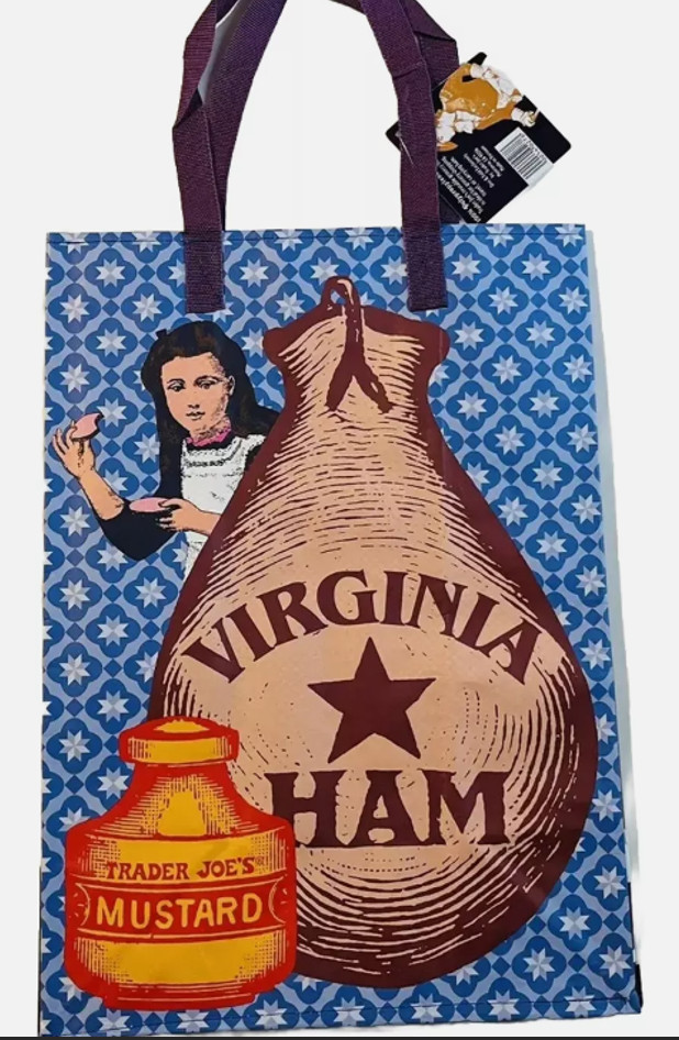 Trader Joe’s Virginia State Tote Polypropylene Bag 6 Gallon Reusable