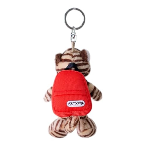 [Niki] OUTDOOR PRODUCTS Keychain Tiger 10cm Backpack Orange Kids W6×D7×H10cm