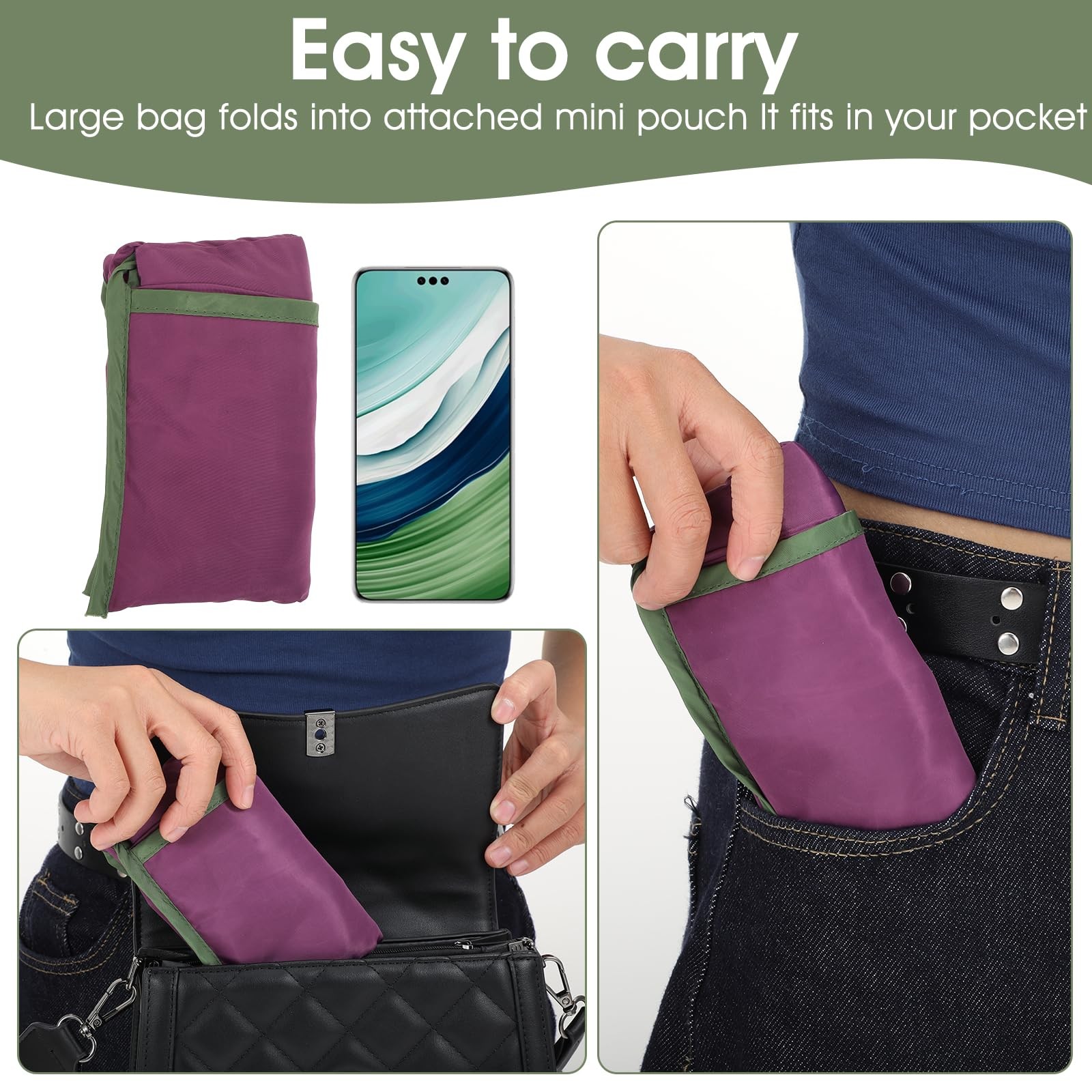 Reusable Grocery Bags, Colorful Shopping Bags,Machine Washable,Foldable,Durab…