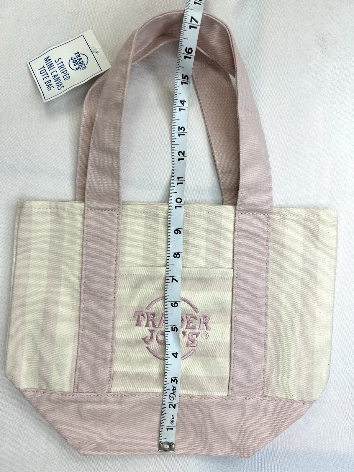 Trader Joe’s Striped Mini Canvas Tote Bags Set of 4 Limited Edition 2026 New