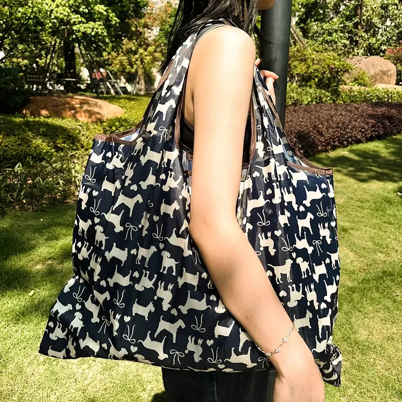 2 X Tote Bag, Portable Lightweight Shoulder Bag For Shopping, Grocery Bags