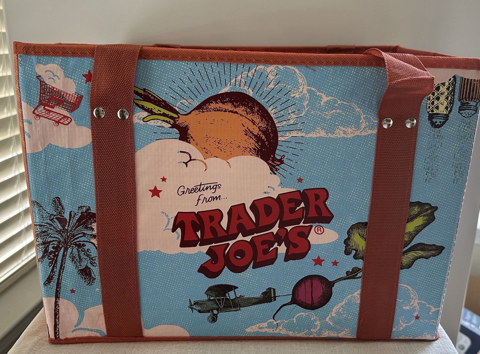 NEW Trader Joe’s Limited Stand-Up Collapsible Tote Bag Moon & Sky