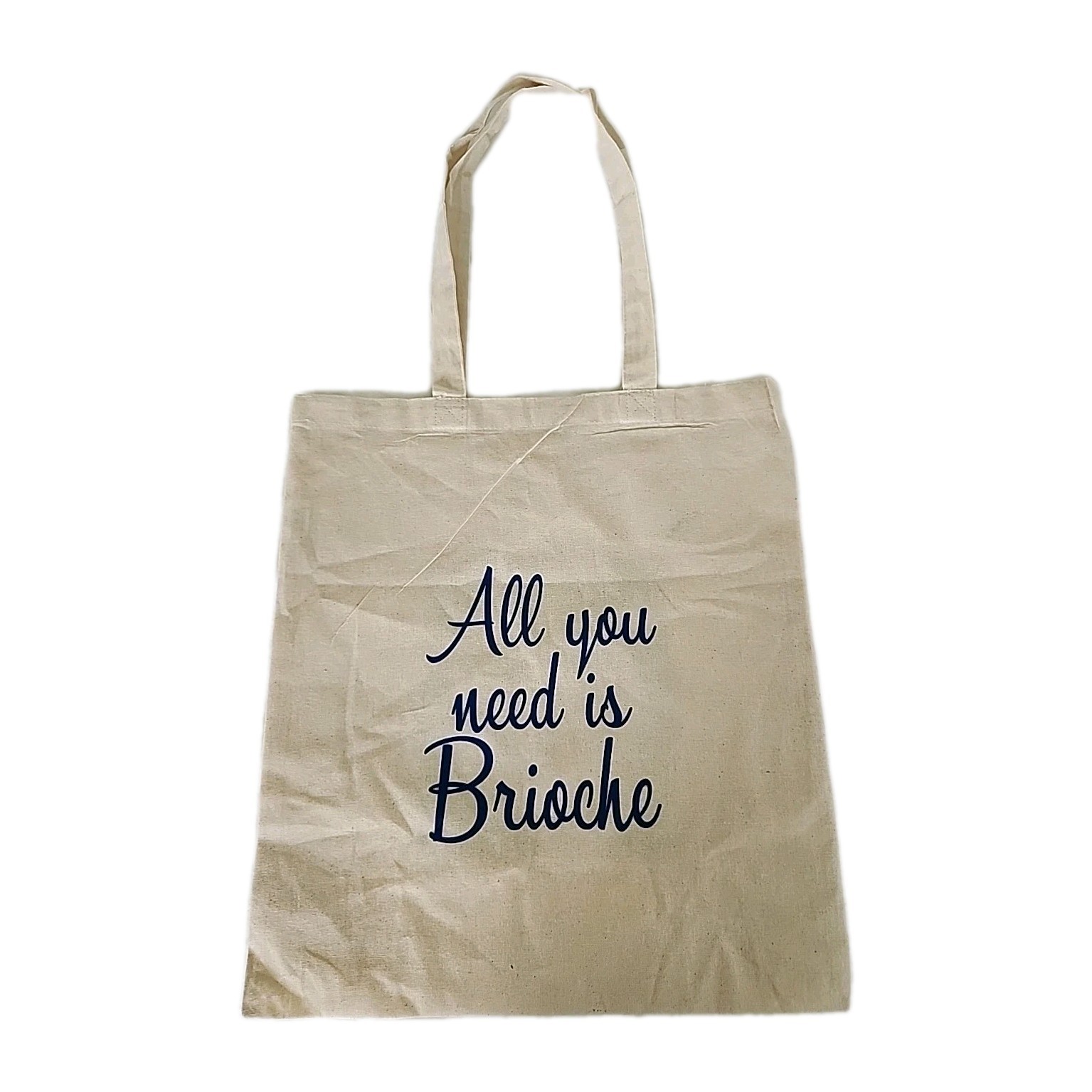 Brioche Gourmet French Flag Canvas Shopping Bag Made for You in France 14″ X 16″