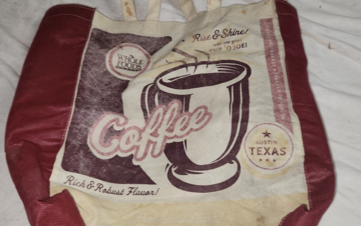 Whole Foods Market Reuseable Tote Coffee Austin Texas Rich Robust