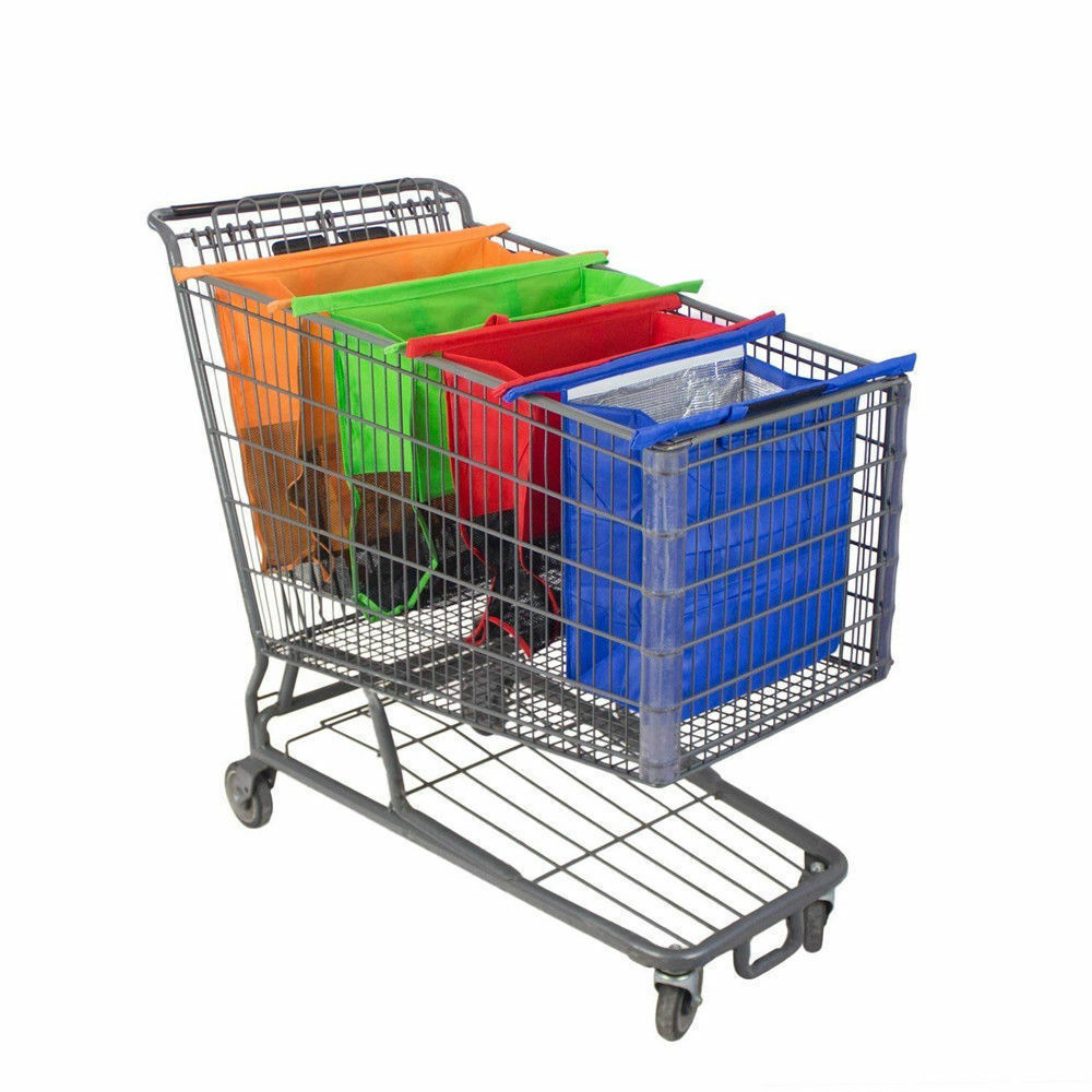 Reusable Trolley Shopping Cart Bags Grocery Organizer for Trolley Shopping Carts