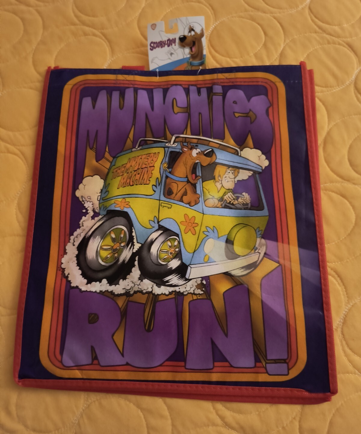 Scooby Doo & Shaggy MUNCHIES RUN! Reusable Shopping Gift Bag with Handle NWT!