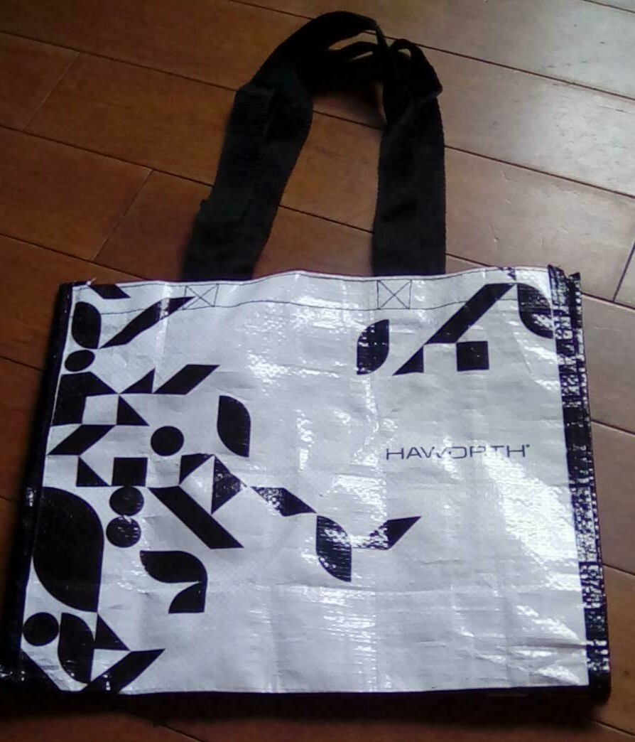 Haworth Reusable Sturdy Black and White Tote Bag
