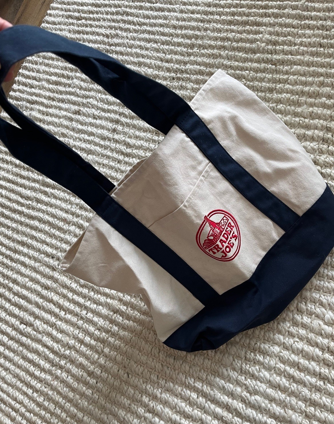 Trader Joe’s Canvas Tote Shopping Bag – LARGE CLASSIC NAVY BLUE – original