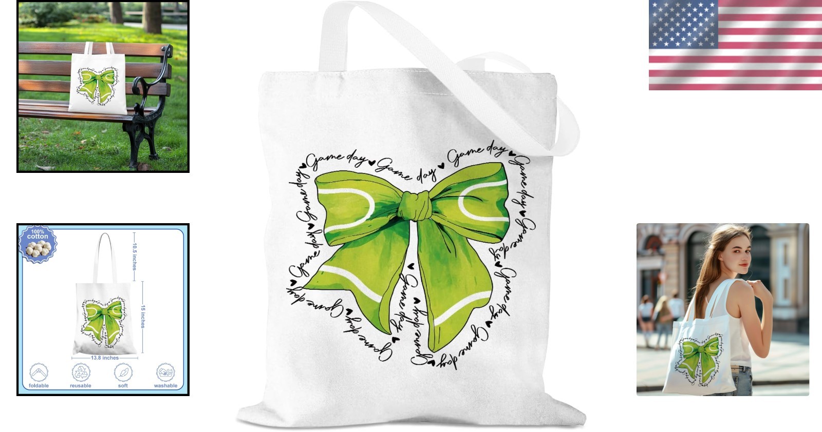 Spacious 13.8×16 Inches Reusable Canvas Tote – Perfect Gift for Women