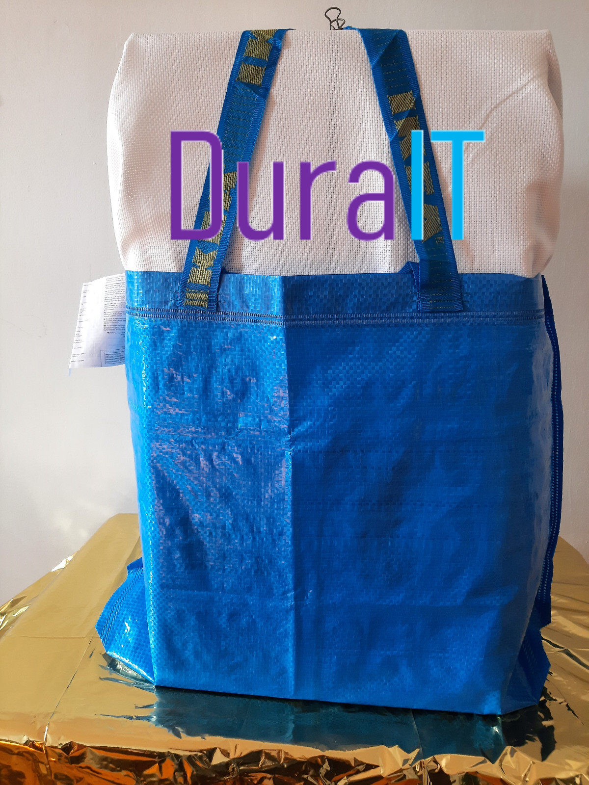 Medium two new strong ikea durable eco tote bags frakta grocery shopping laundry