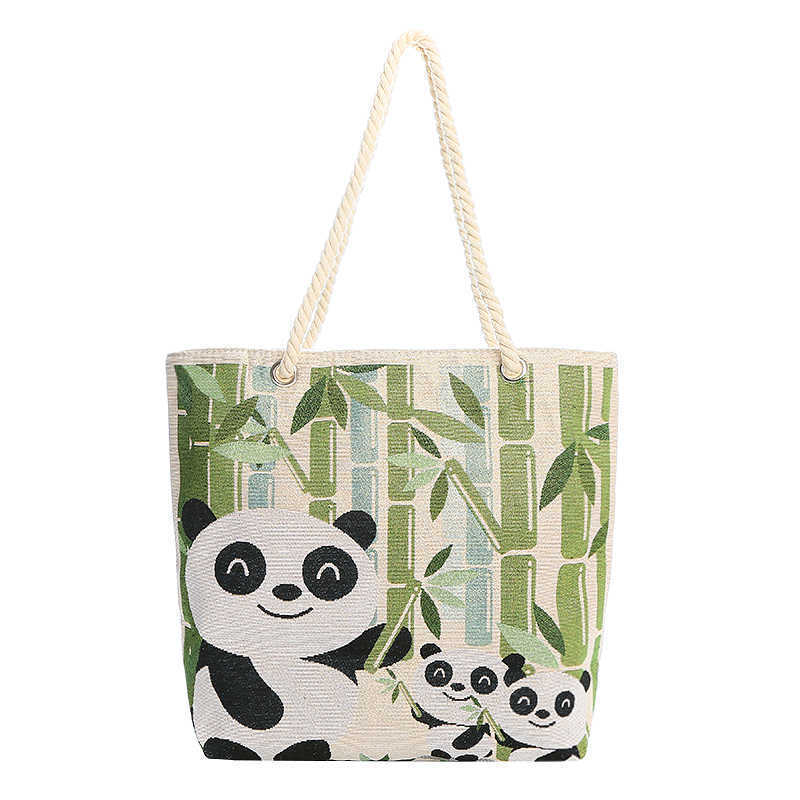 Cute Casual Panda Artistic Tote Bag For girls Woman Gift shoulder satchel bag
