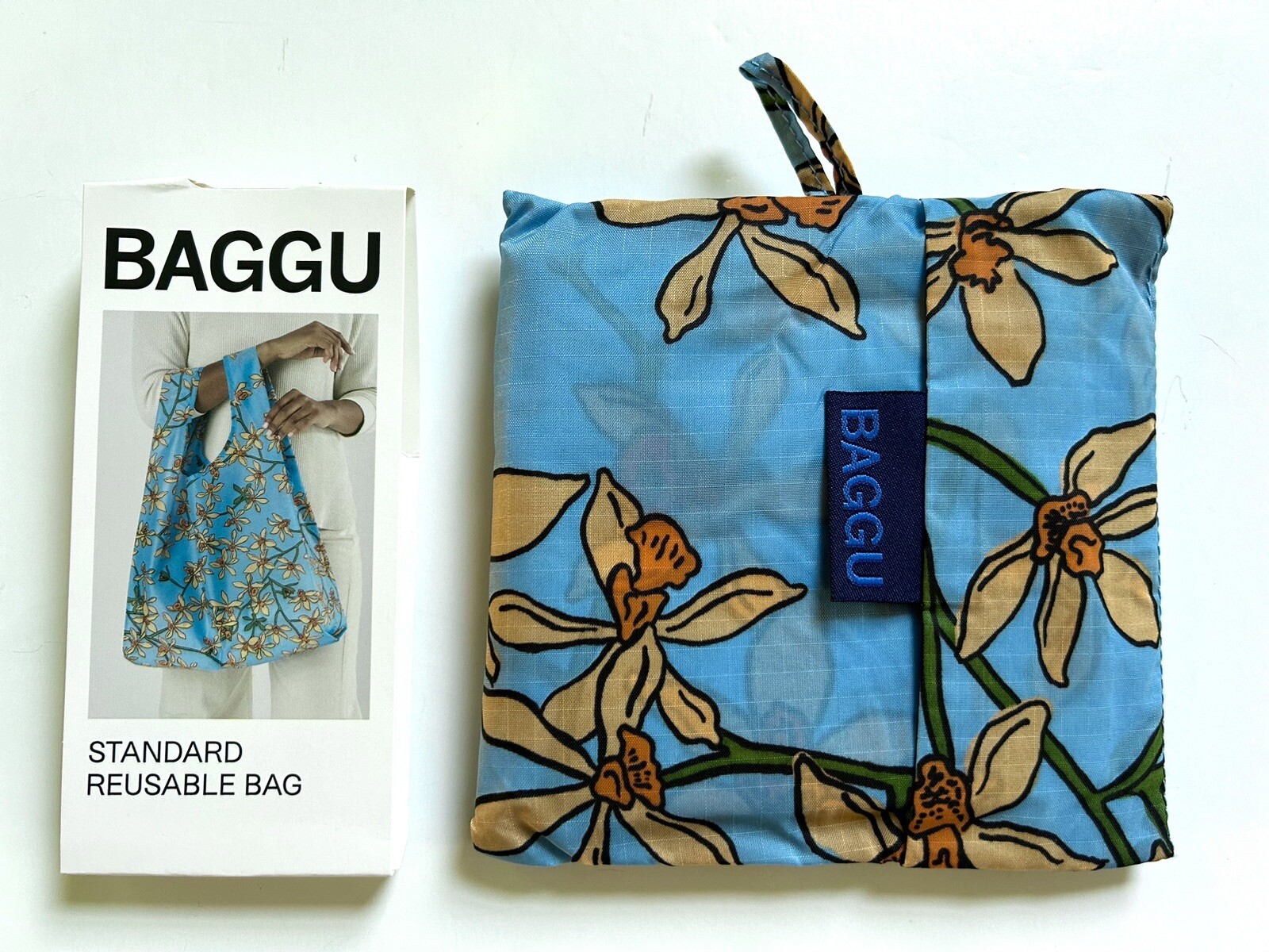 NEW! Baggu STANDARD BAG in “Orchid” Floral — Recycled Nylon SOLD OUT + RARE!