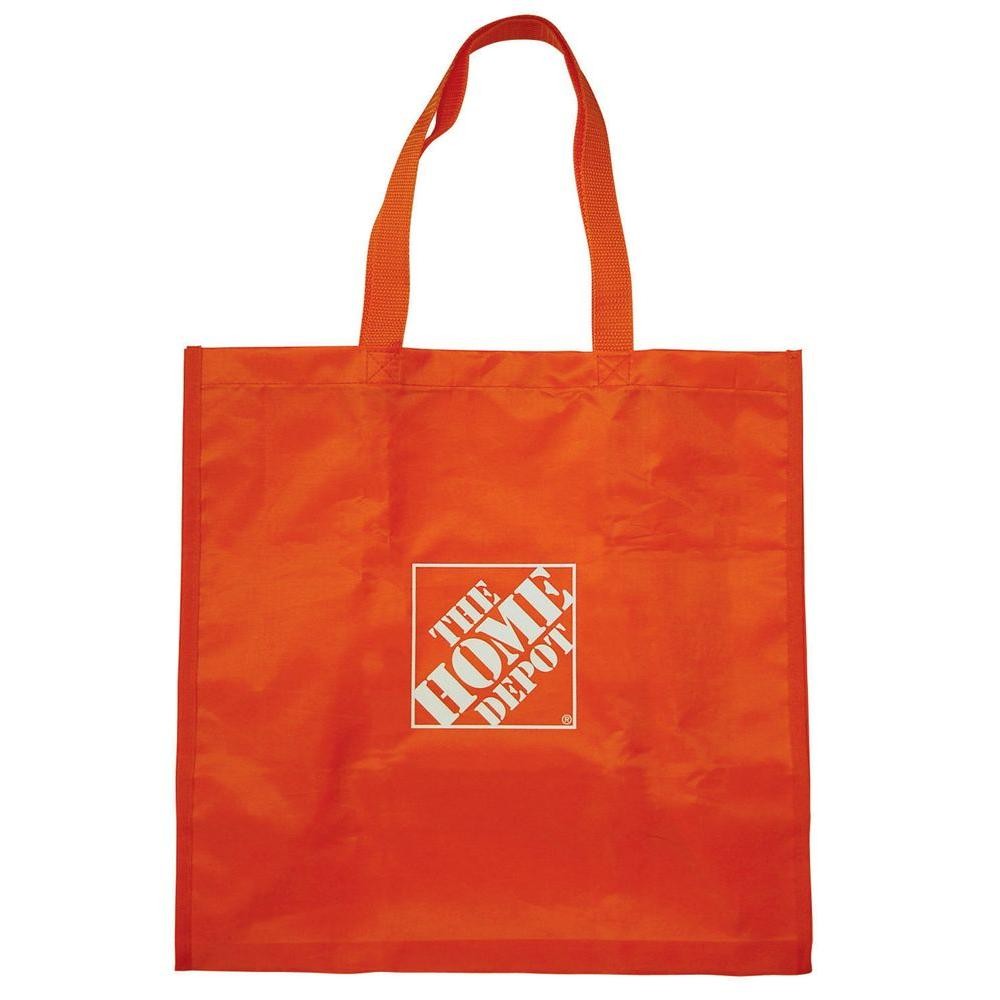 The Home Depot 7.25 in. Reusable Shopping Bag, Orange, 7.25″W x 15.5″H