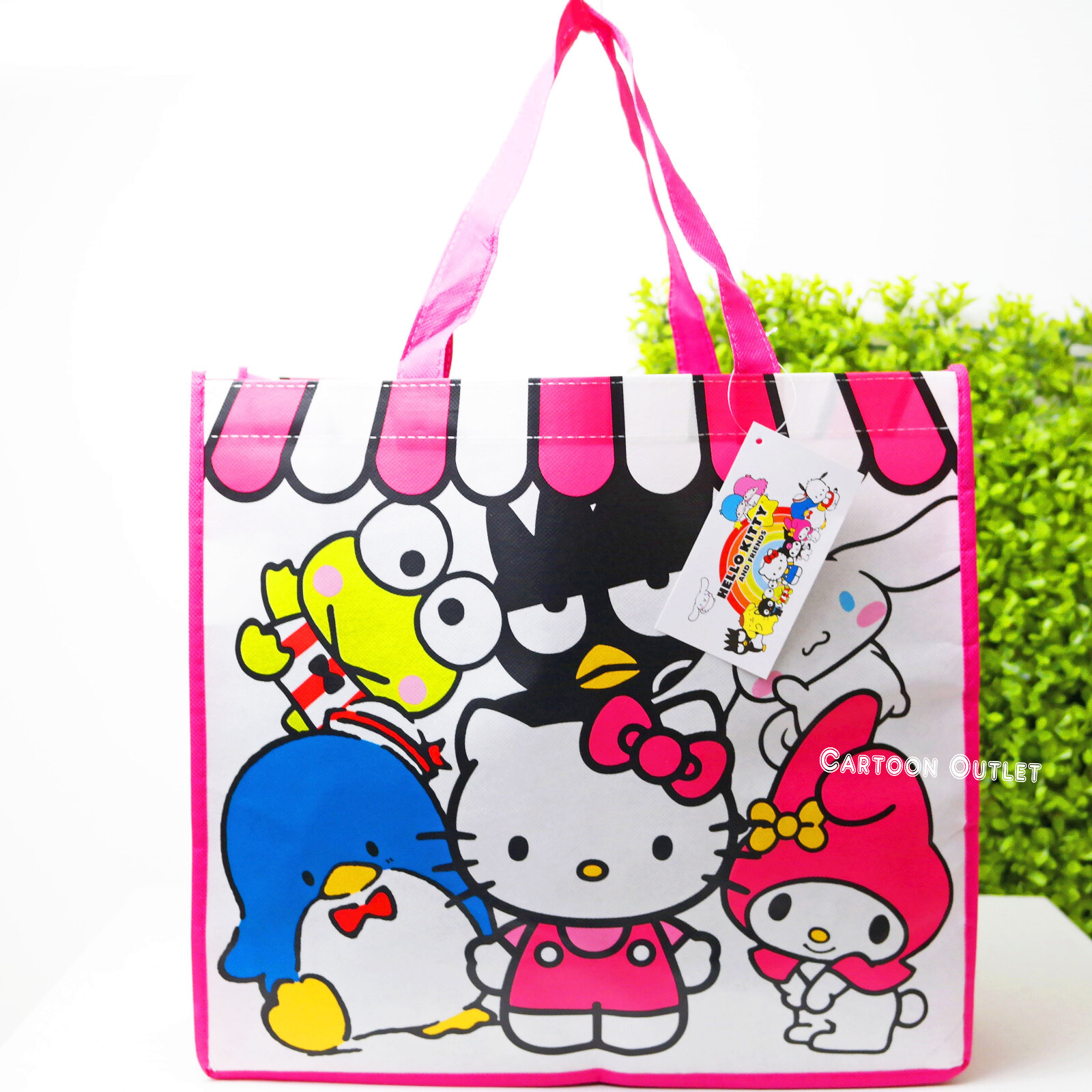 Sanrio Hello Kitty Reuseable Shopping Tote Beach Bag Friends My Melody Kerropi