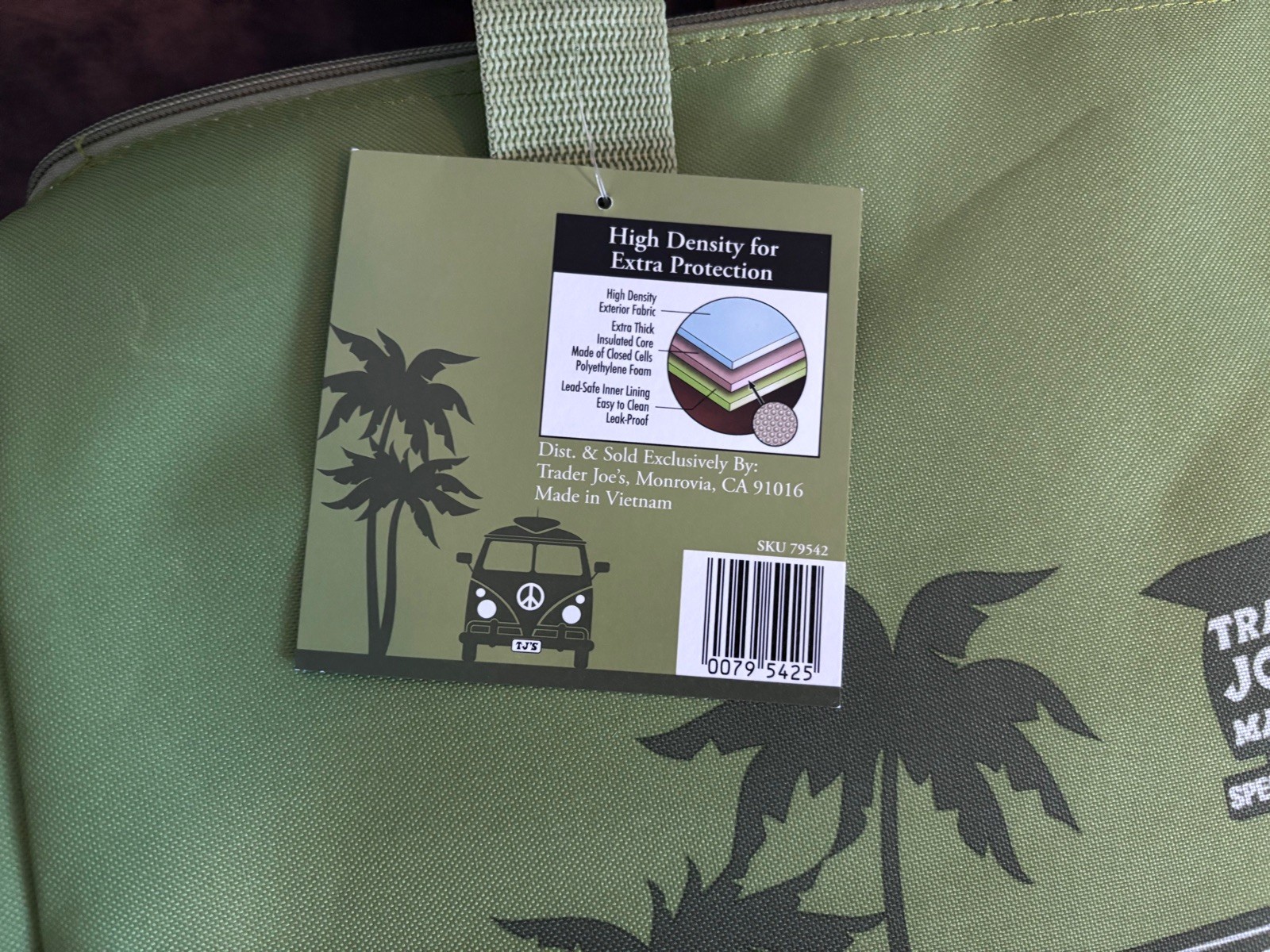 Trader Joe’s 8 Gallons Reusable Bag Cooler Large Insulated Tote Olive Green New