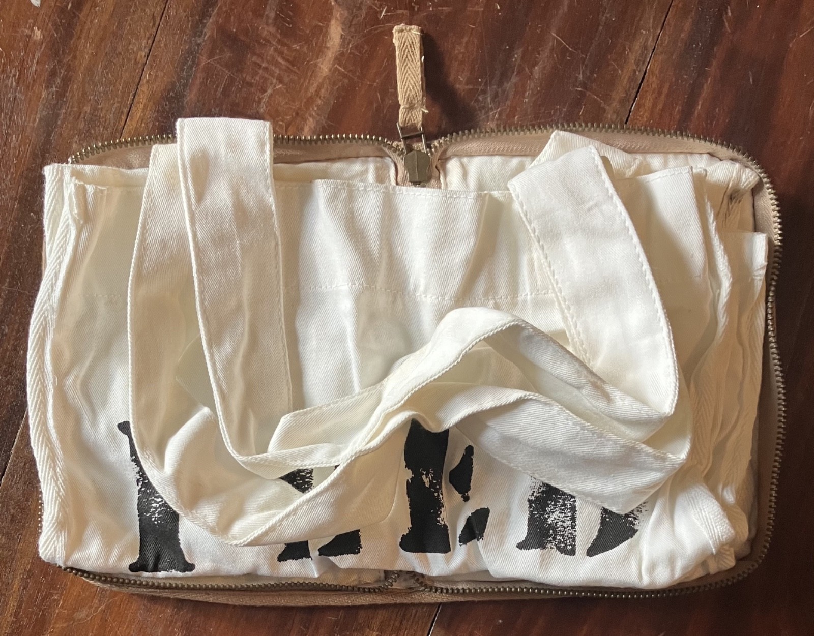Whole Foods/WFP FEED 100 Tote/Reusable Bag/Convertible Pouch OG Cotton-Burlap