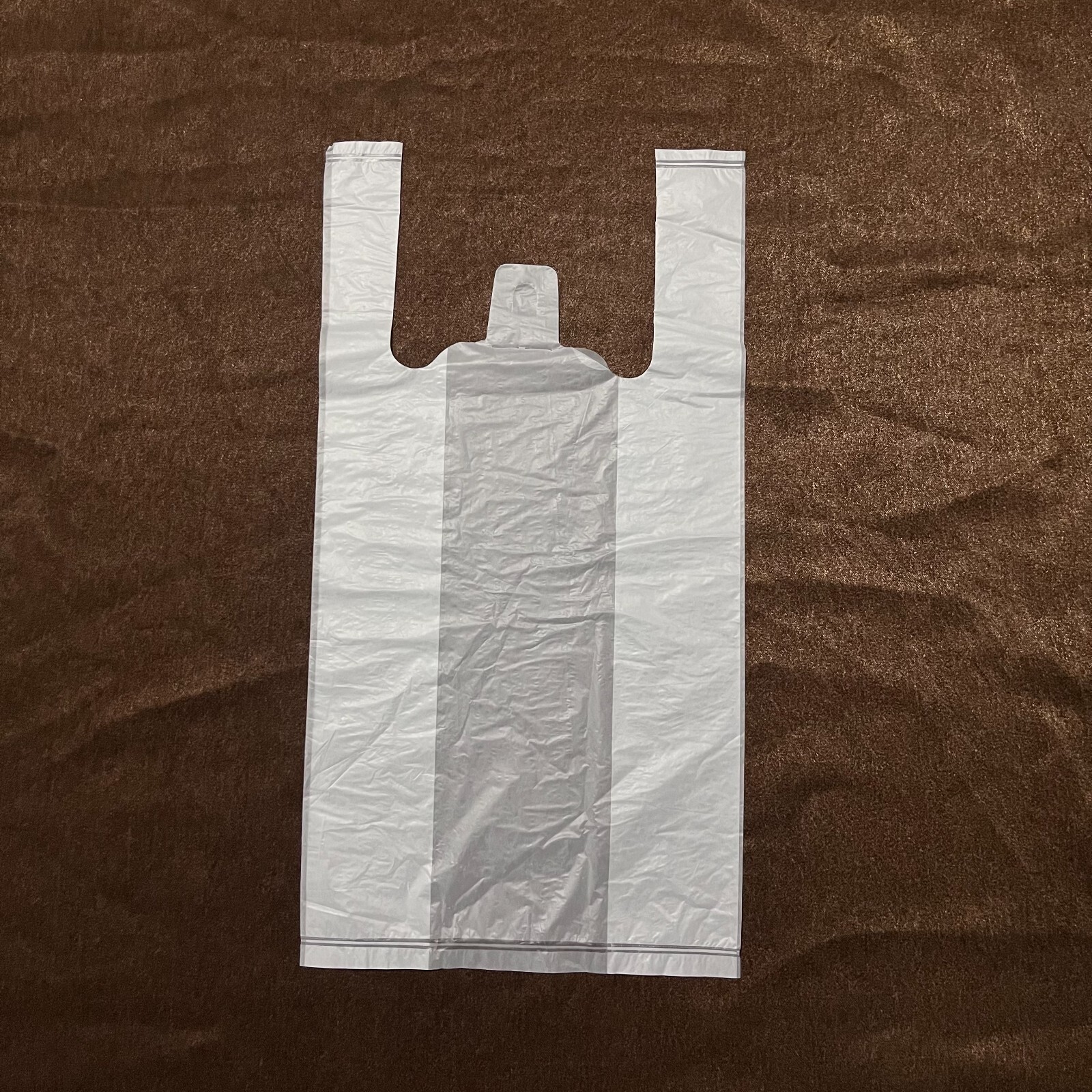100Pcs Shopping Bag 7.4×13.5in Carry Out Retail Supermarket Grocery White Bag