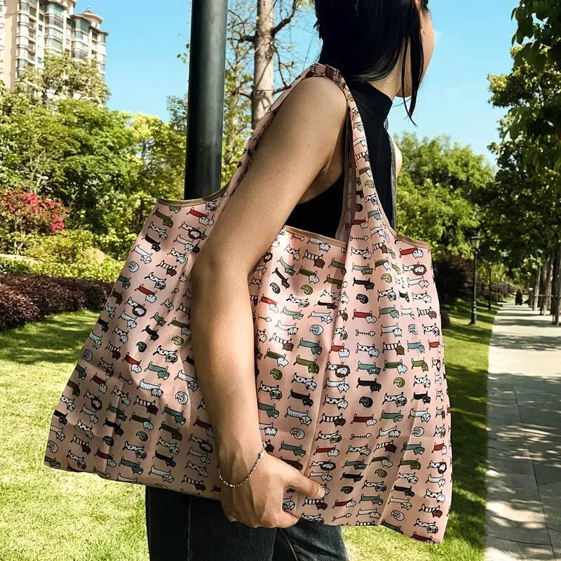 2 X Tote Bag, Portable Lightweight Shoulder Bag For Shopping, Grocery Bags