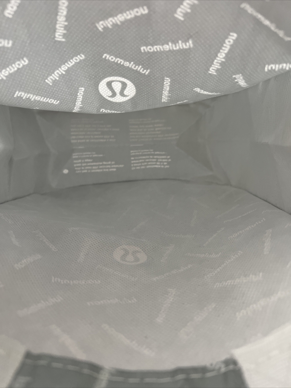 Lot Of 3 Lululemon & Athleta Reusable Shopping Bags Small & Medium Silver Tone
