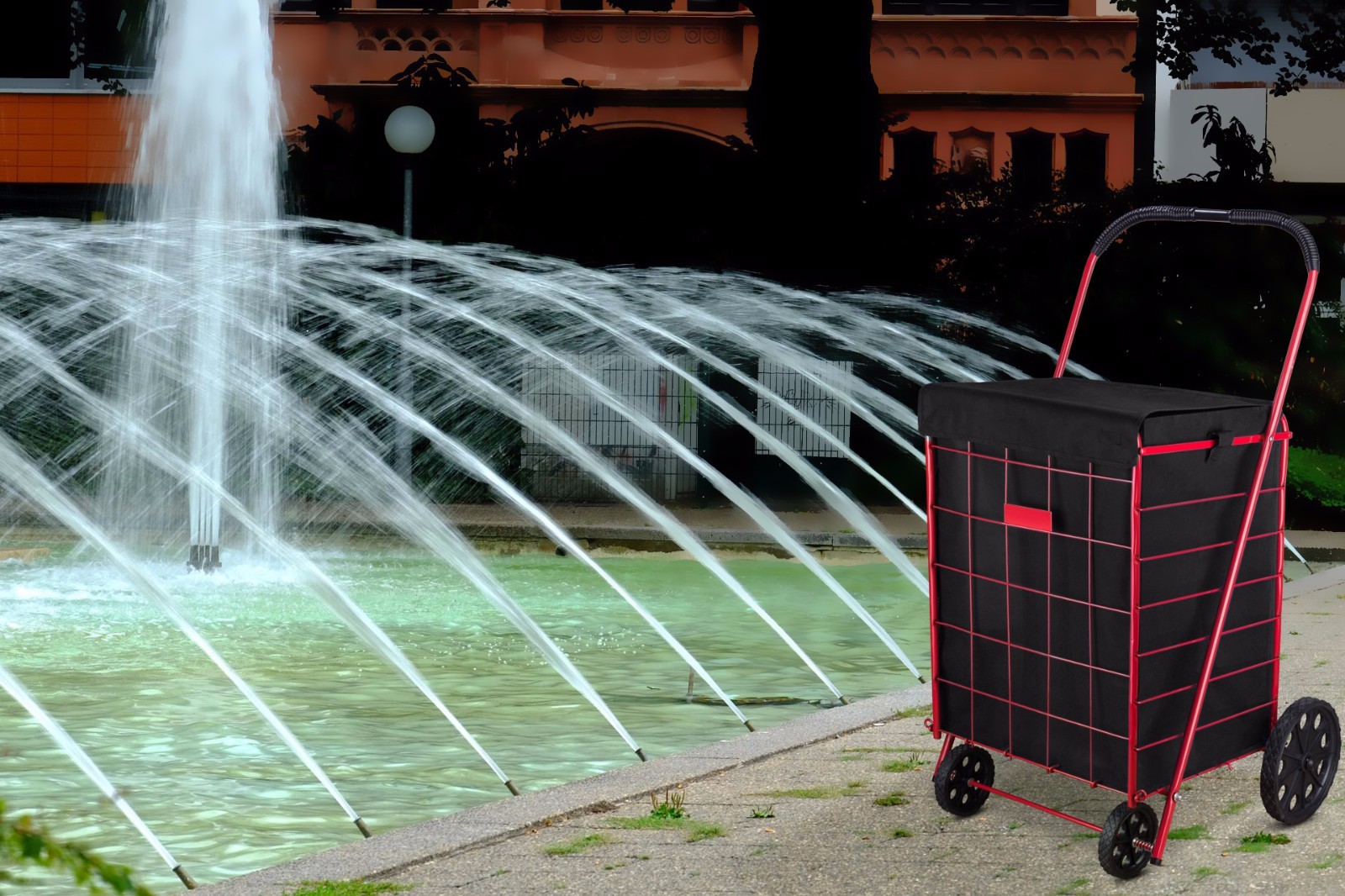 “”LINER”” For Grocery Folding Shopping Cart – Attaches Easily To Cart