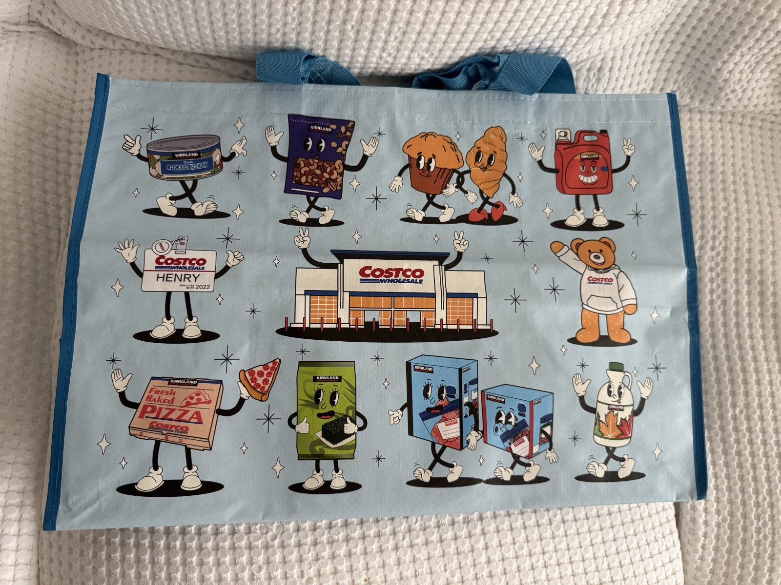 NEW Costco KeepCool Character Reusable Shopping Bag Large Blue V2