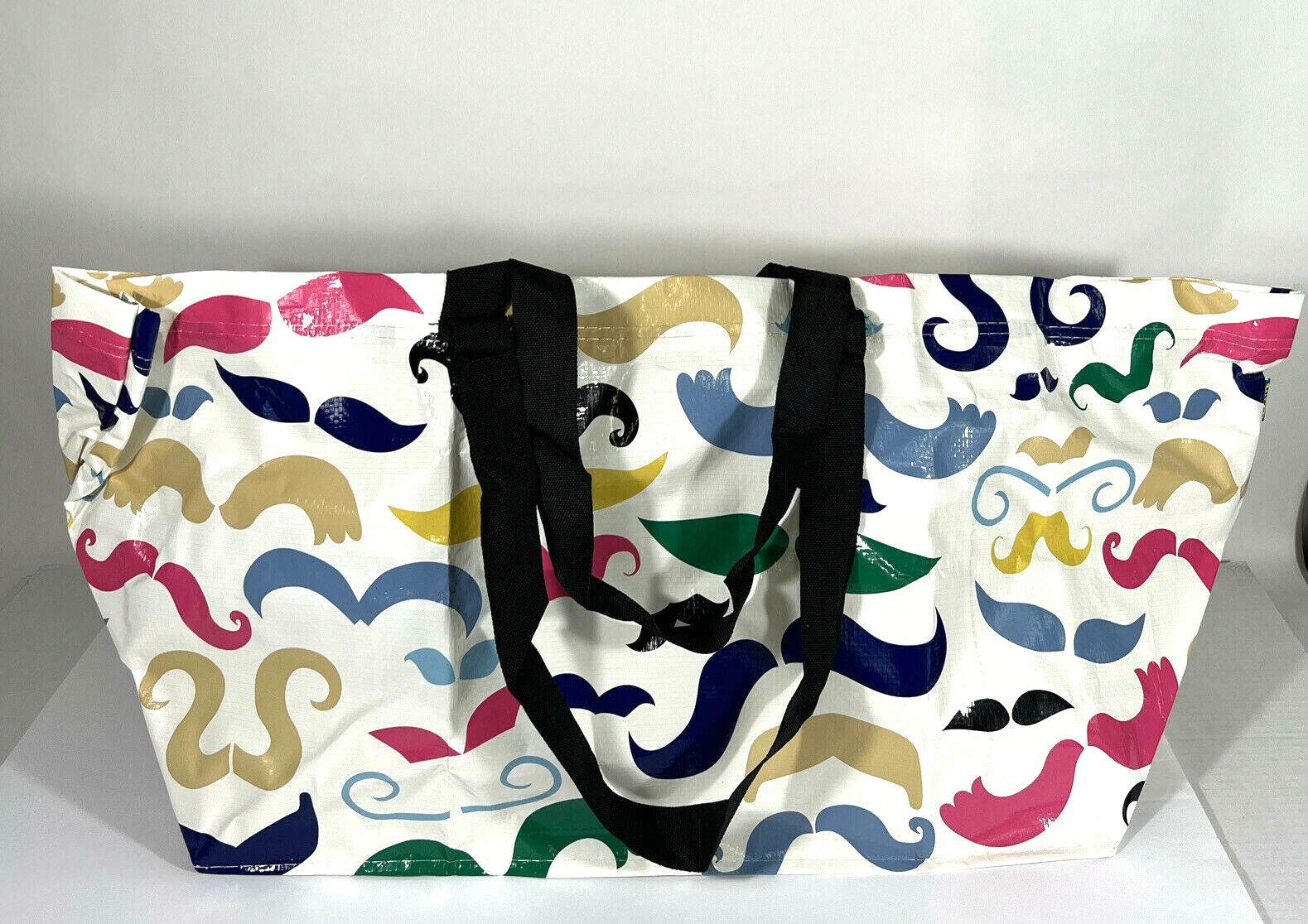 Lot of 2 IKEA Tote Bag Mustache Storage Laundry 19 gal Ikea Banglig Frakta New