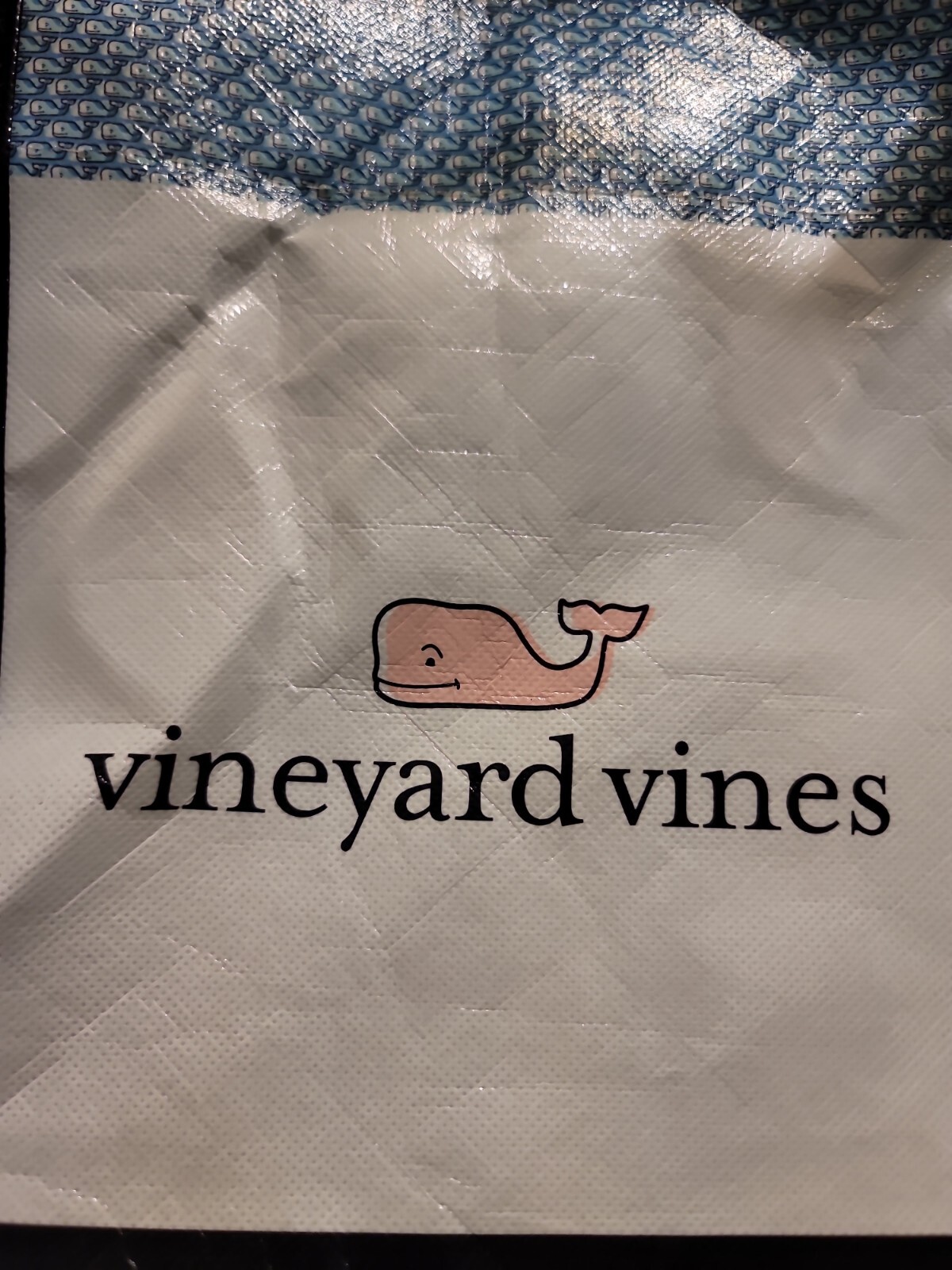Vineyard Vines Large 15.5″ x 12″ Plastic Reusable Eco Shopping Tote Bag Logo
