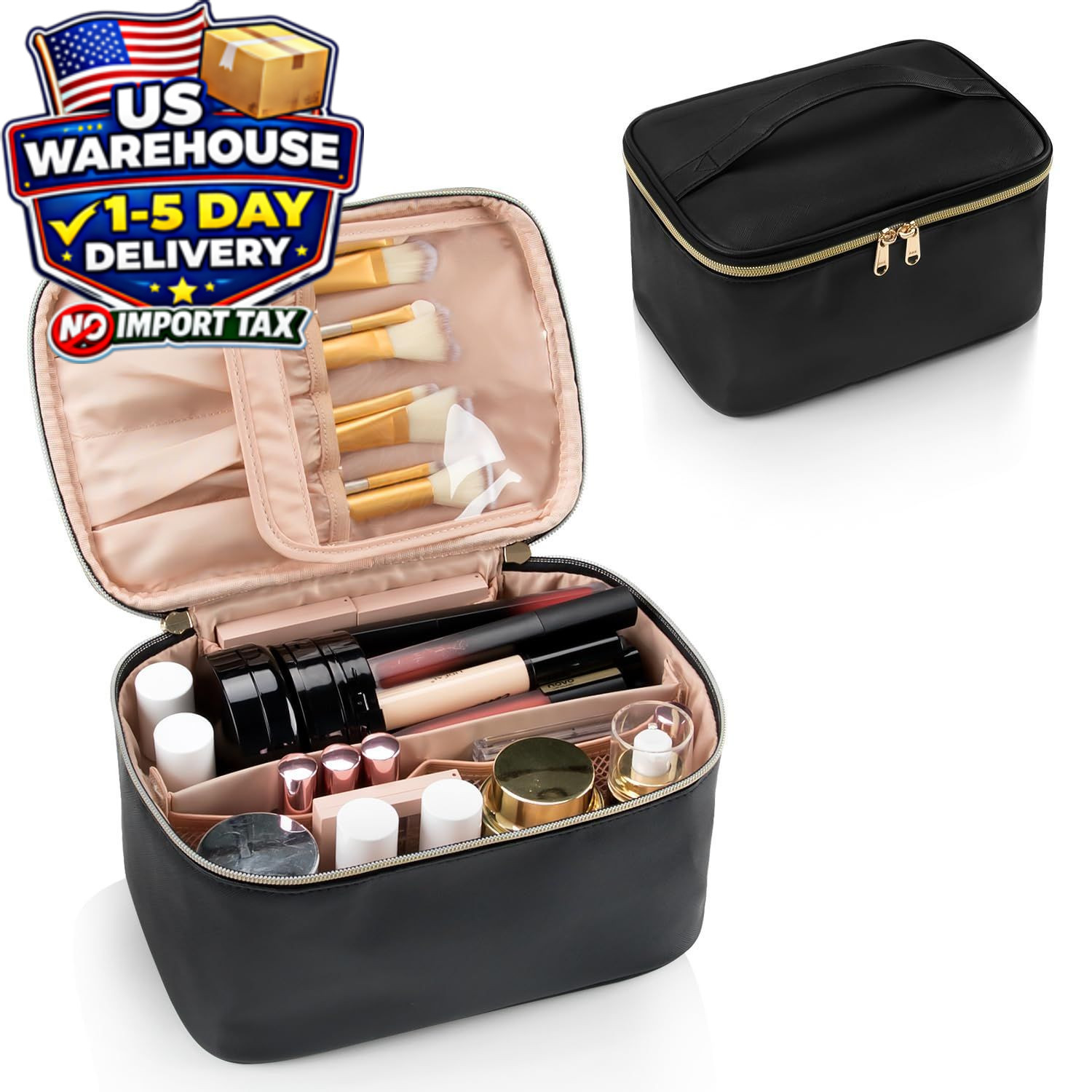 Makeup Bag Toiletry Bag Portable Cosmetic Bag Large Capacity Travel Organizer