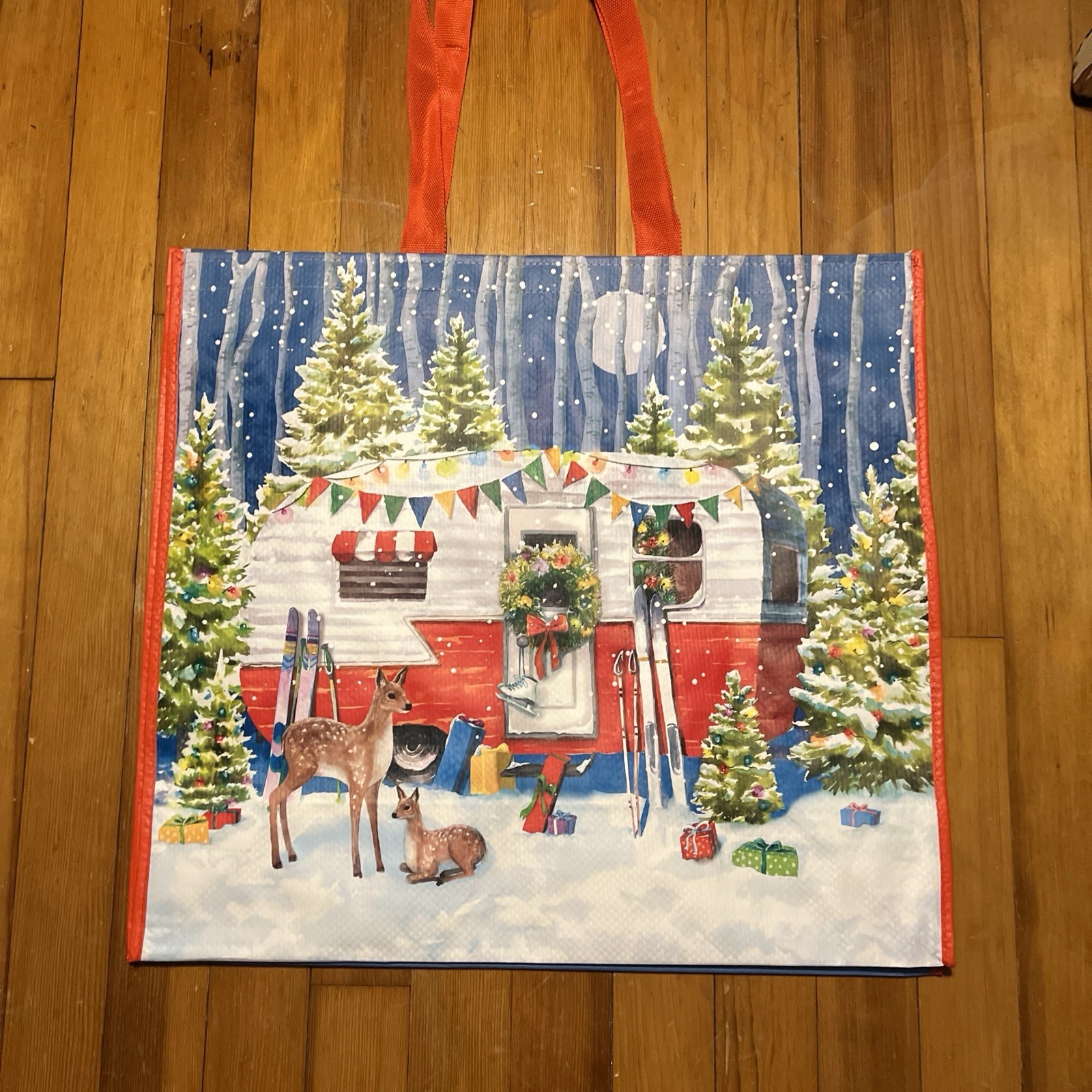 Marshall’s XL Shopping Tote Camper Christmas Deer+ Eco Friendly Reusable NEW