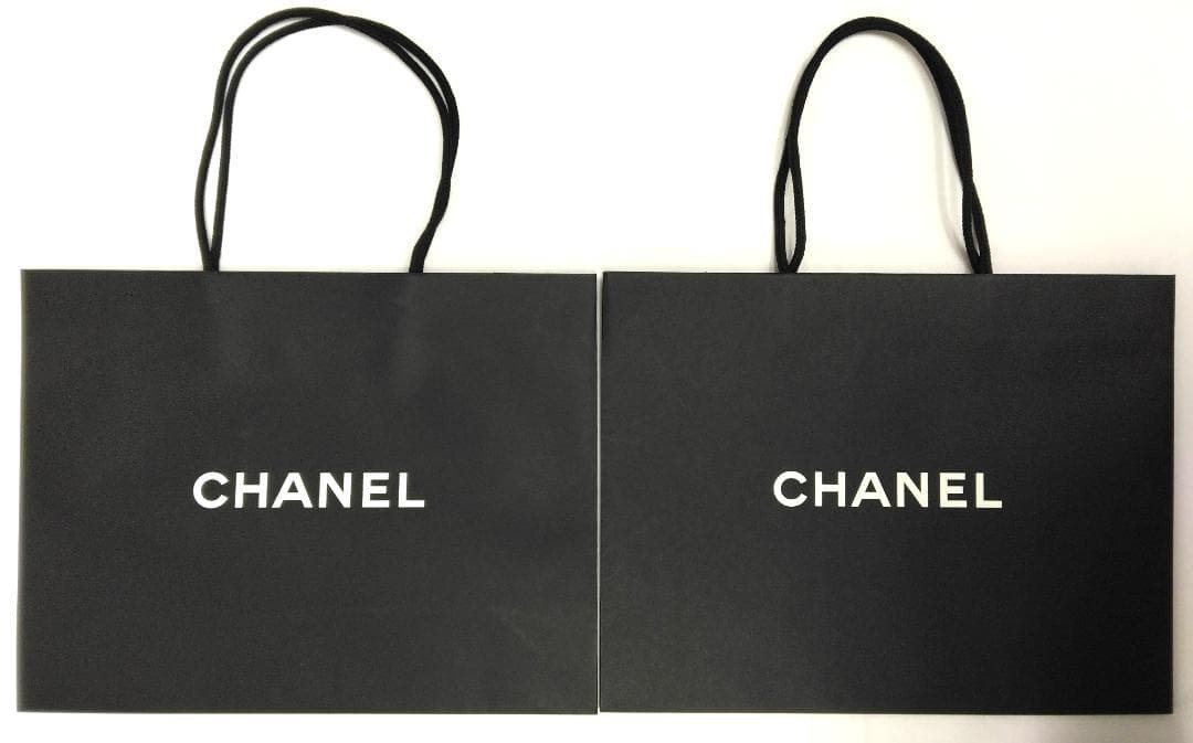 13-Pack of Chanel Classic Black/White Paper Gift Shopping Bags w/Camellia