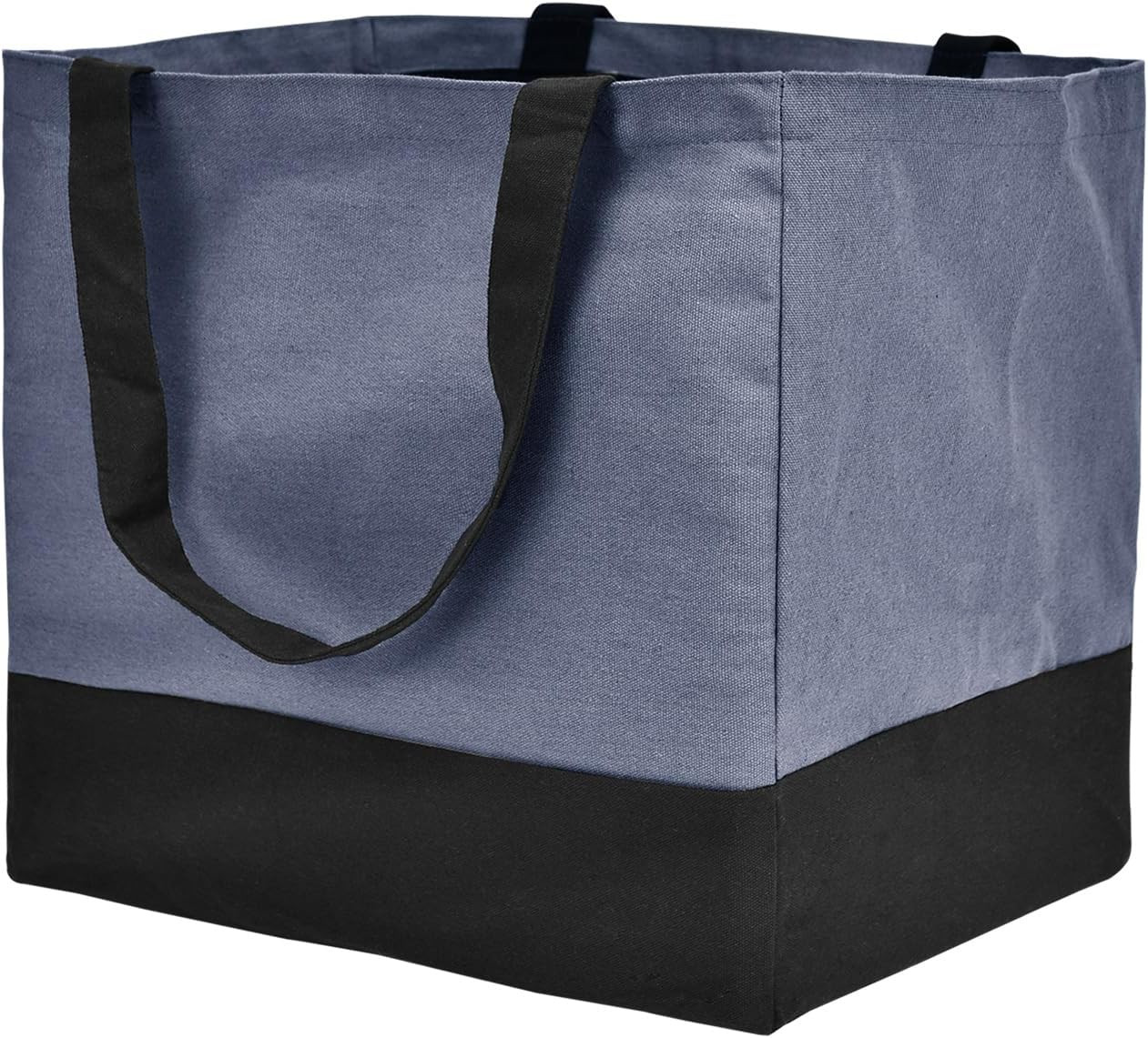 Canvas Reusable Grocery Bags Heavy Duty, 8.3 gal Foldable Large Tote Bag with Ha