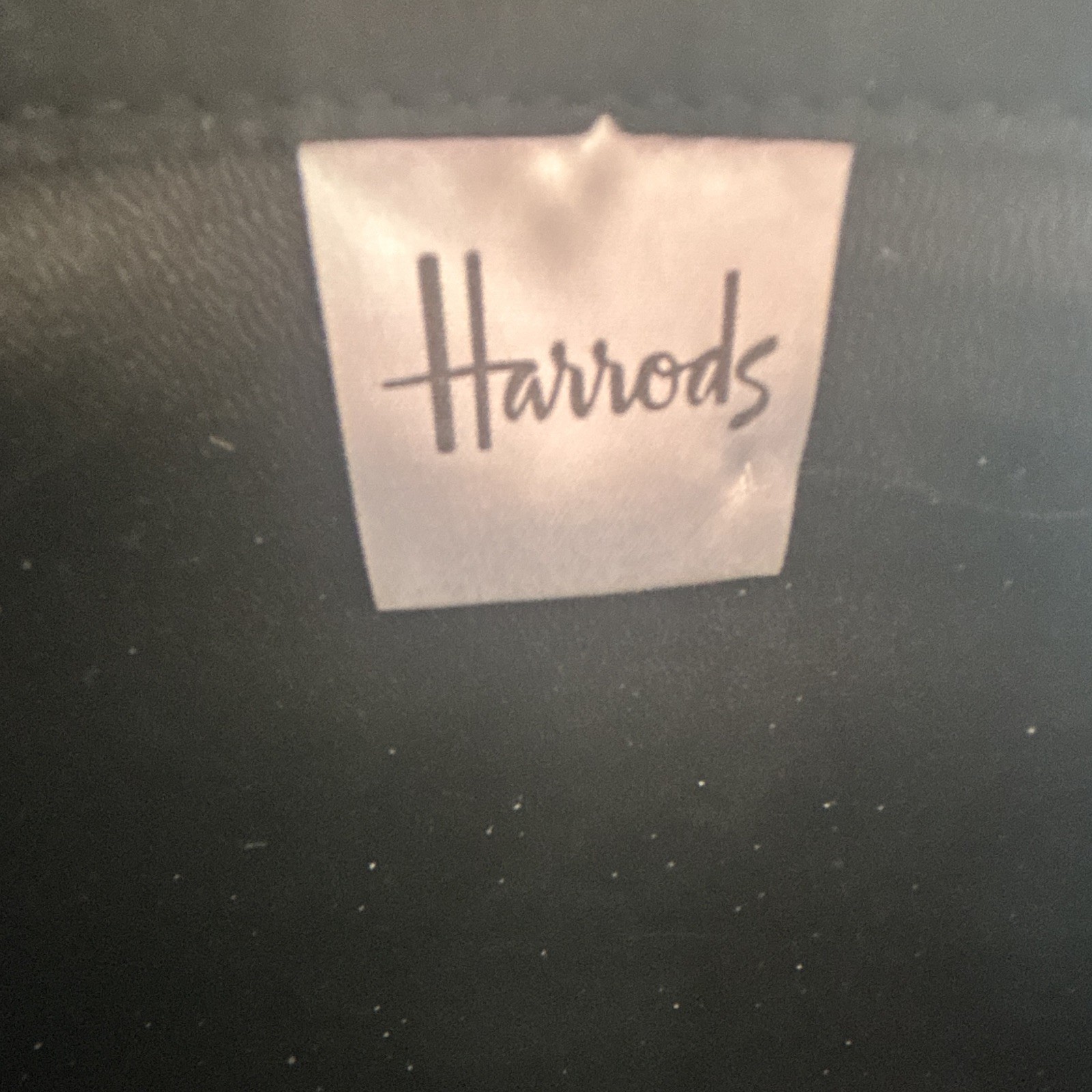 Harrods Black Reusable Shopping Bag Polyester/PVC 14×14 in, Width 6 in
