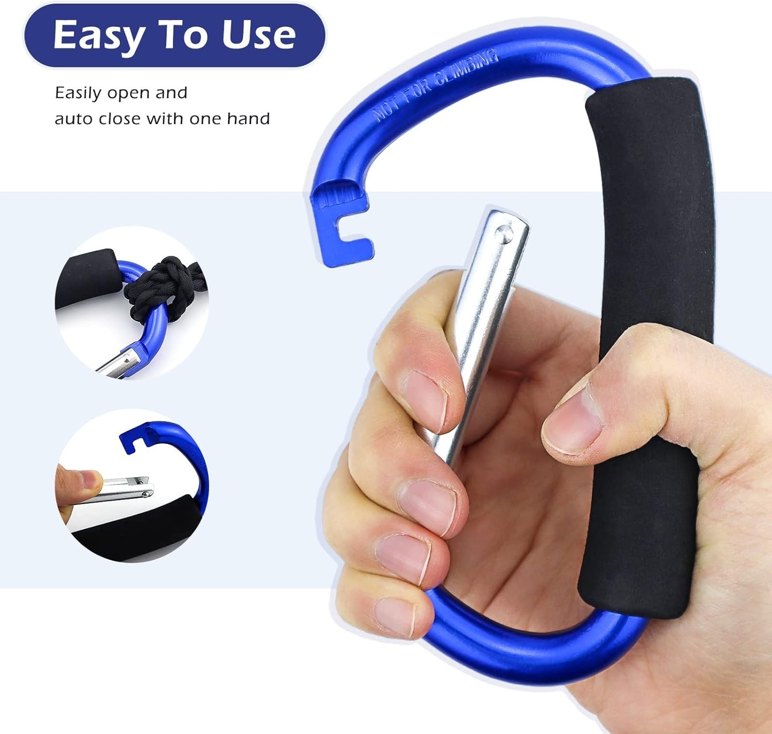 Grocery Bag Shopping Bag Holder Handle Carrier Tool Multi Purpose Snap Hook Stro