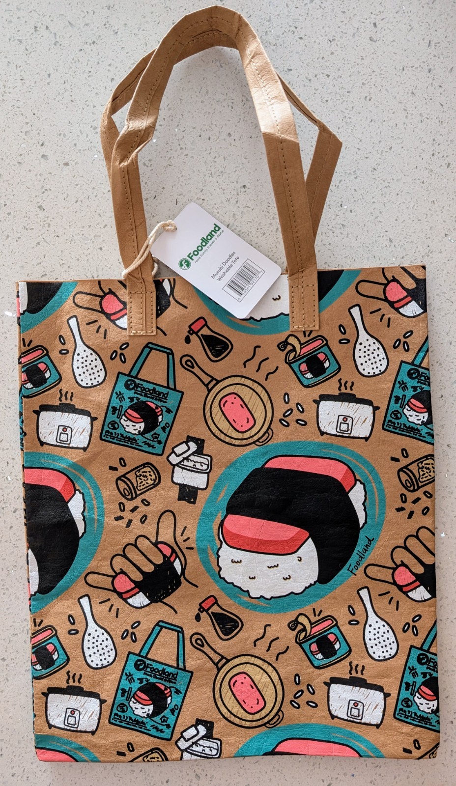 Foodland Hawaii Spam Musubi & Musubi Doodles Reusable Tote Bags ( Set of 2)