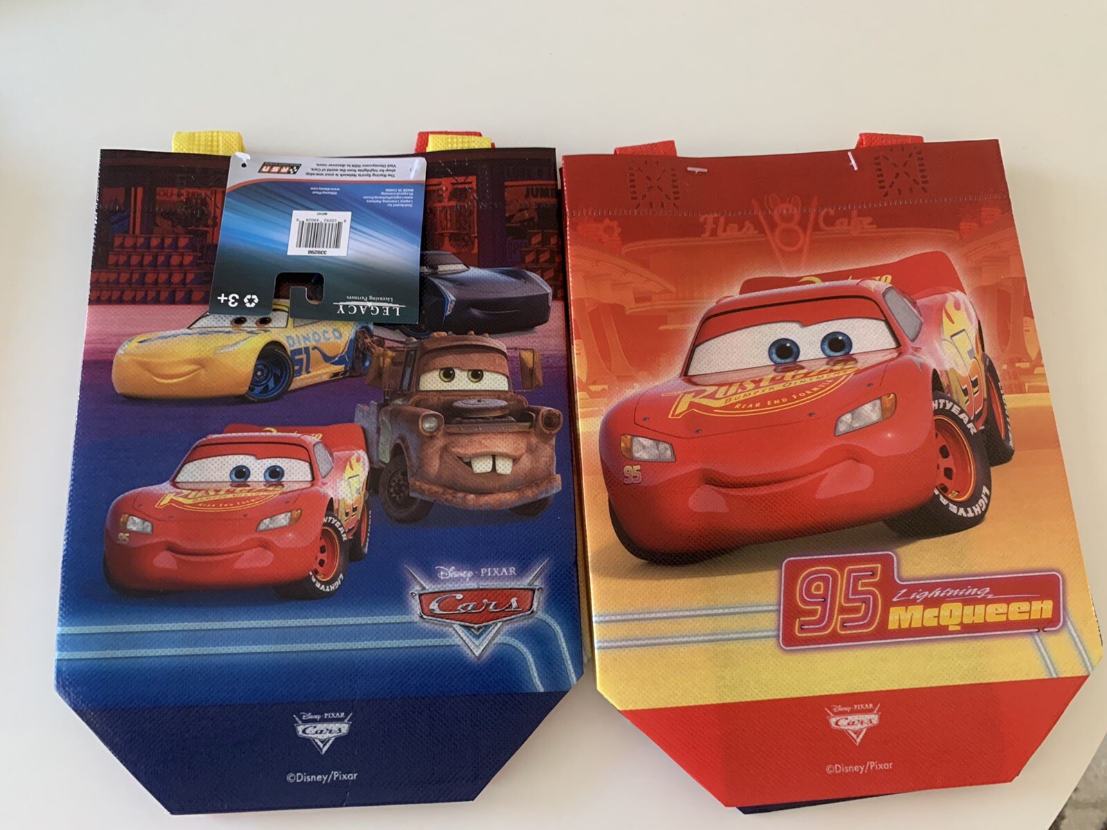 Disney Pixar Cars Mini Reusable 2 Pack Gift Bags New NWT Legacy
