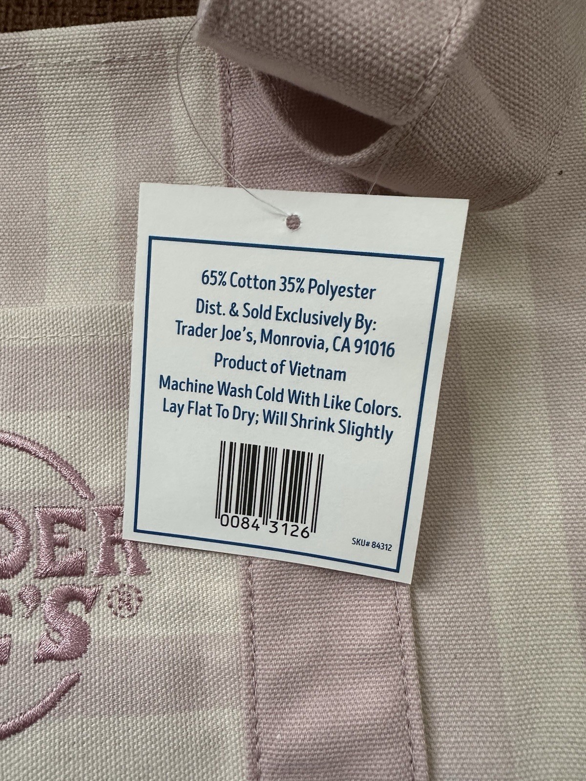 TRADER JOE’S MINI PASTEL STRIPE CANVAS TOTE BAGS SET Of 4 PINK BLUE GREEN BEIGE