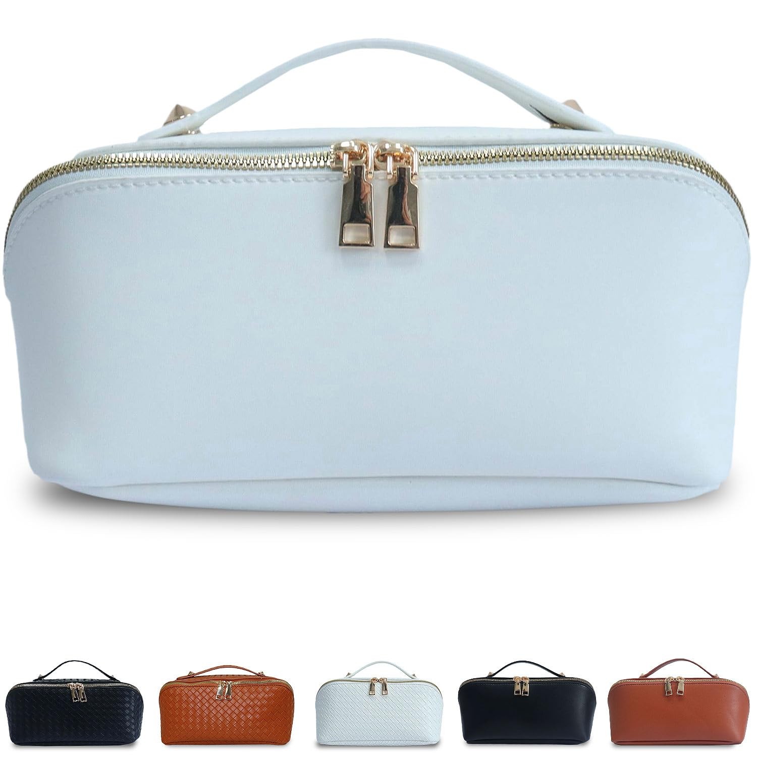 Travel Makeup Bag, Large Capacity Cosmetic Bag for Women, white