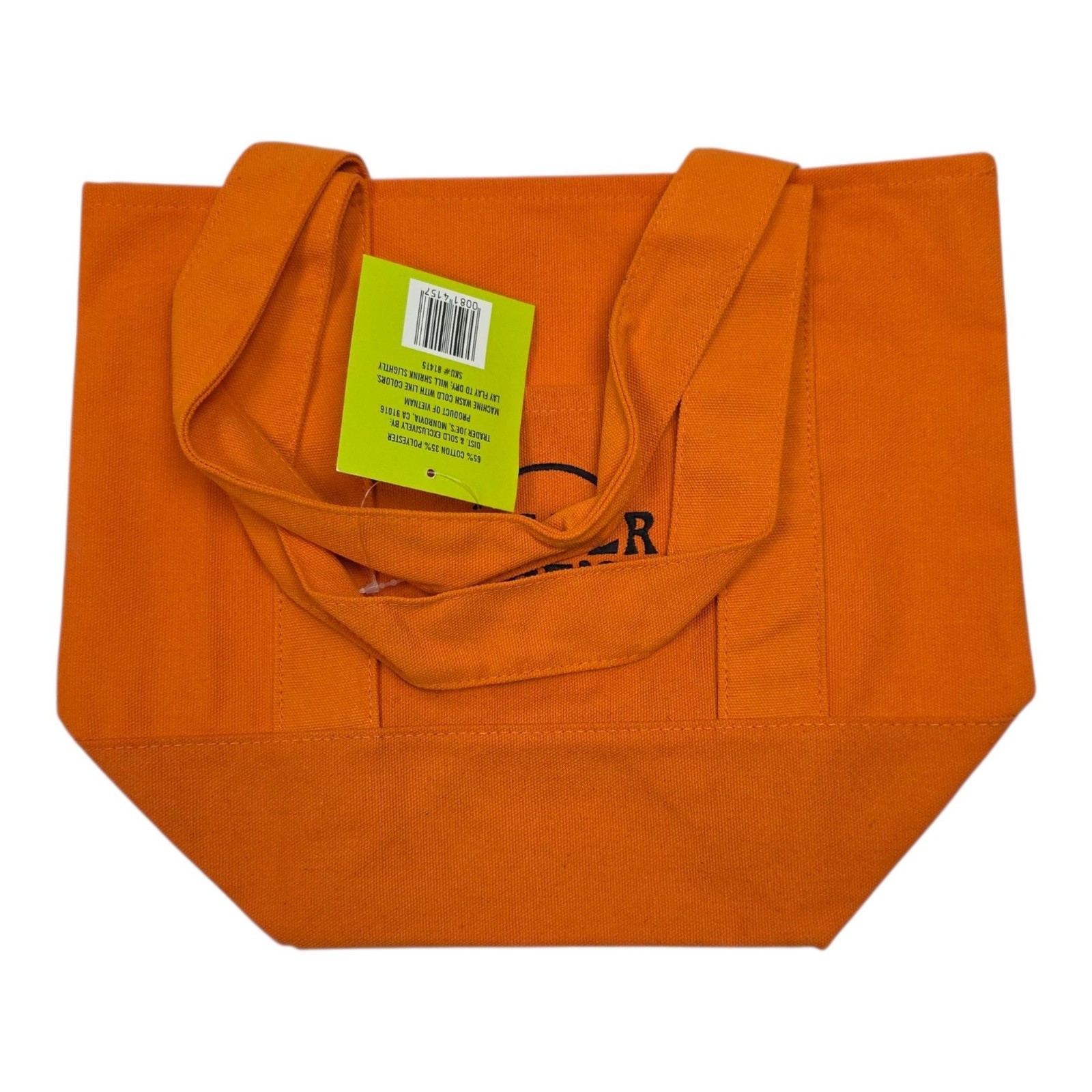 2025 Trader Joes Orange Canvas Tote Bag Trick Or Treat Halloween 81415