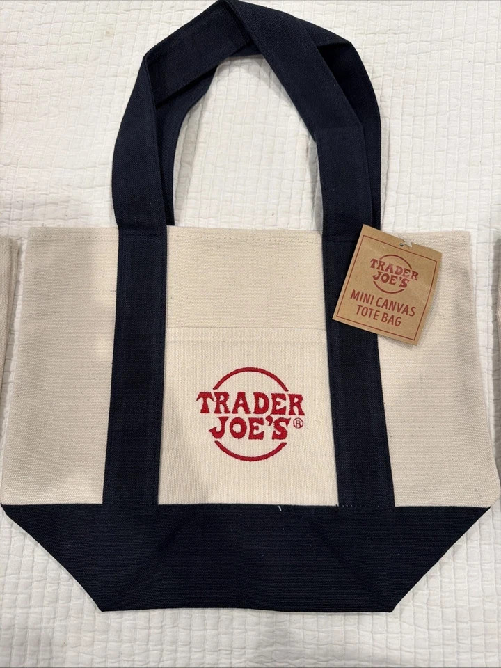 Trader Joe’s Mini Tote Bag Set of 4 Blue/Green/Yellow/Red