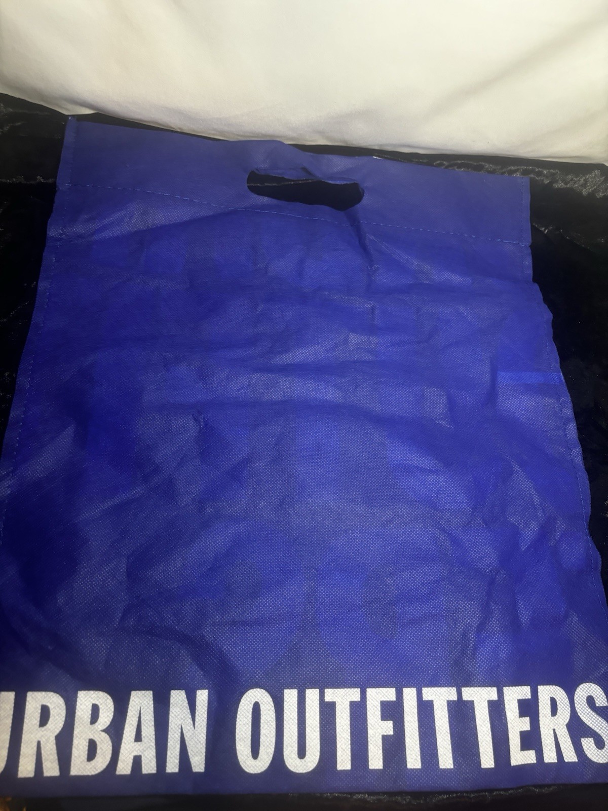 NEW URBAN OUTFITTERS Blue & White Logo Reusable Cloth Shopping Bag 15 x 18