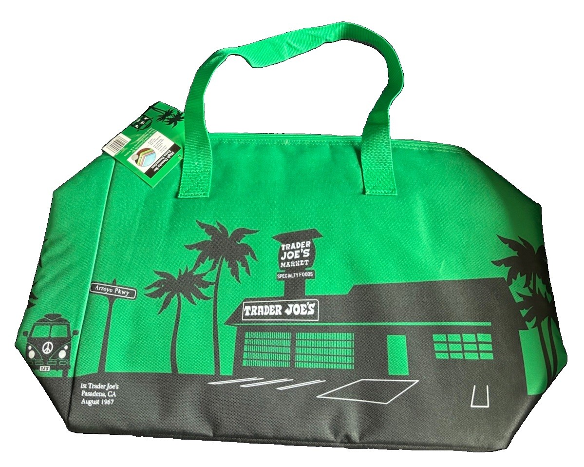 NWT TRADER JOE’S GREEN INSULATED REUSABLE LARGE 8 GALLON COOLER BAG