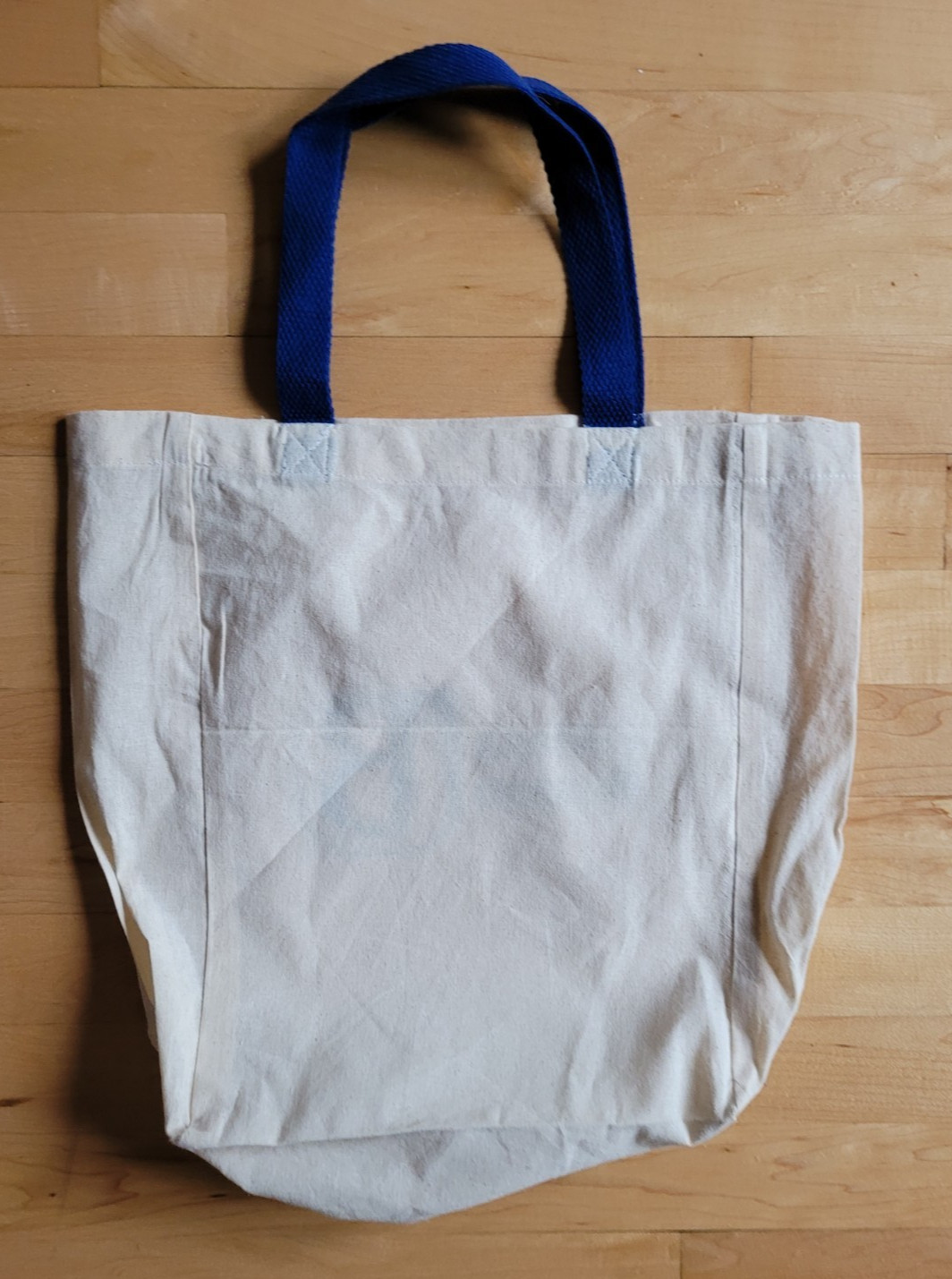UMass Boston Knit Canvas White/Blue Tote Bag 13 X 13