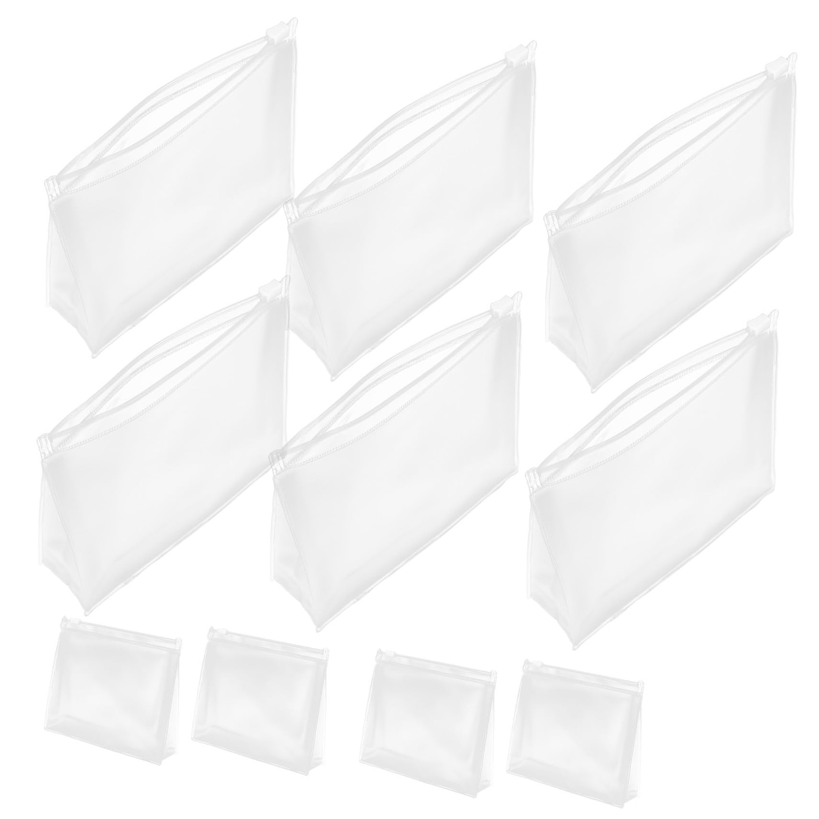 iplusmile Make Up Bags 10 Pack TSA Approved Clear 15×3.8×12.5cm, As Shown