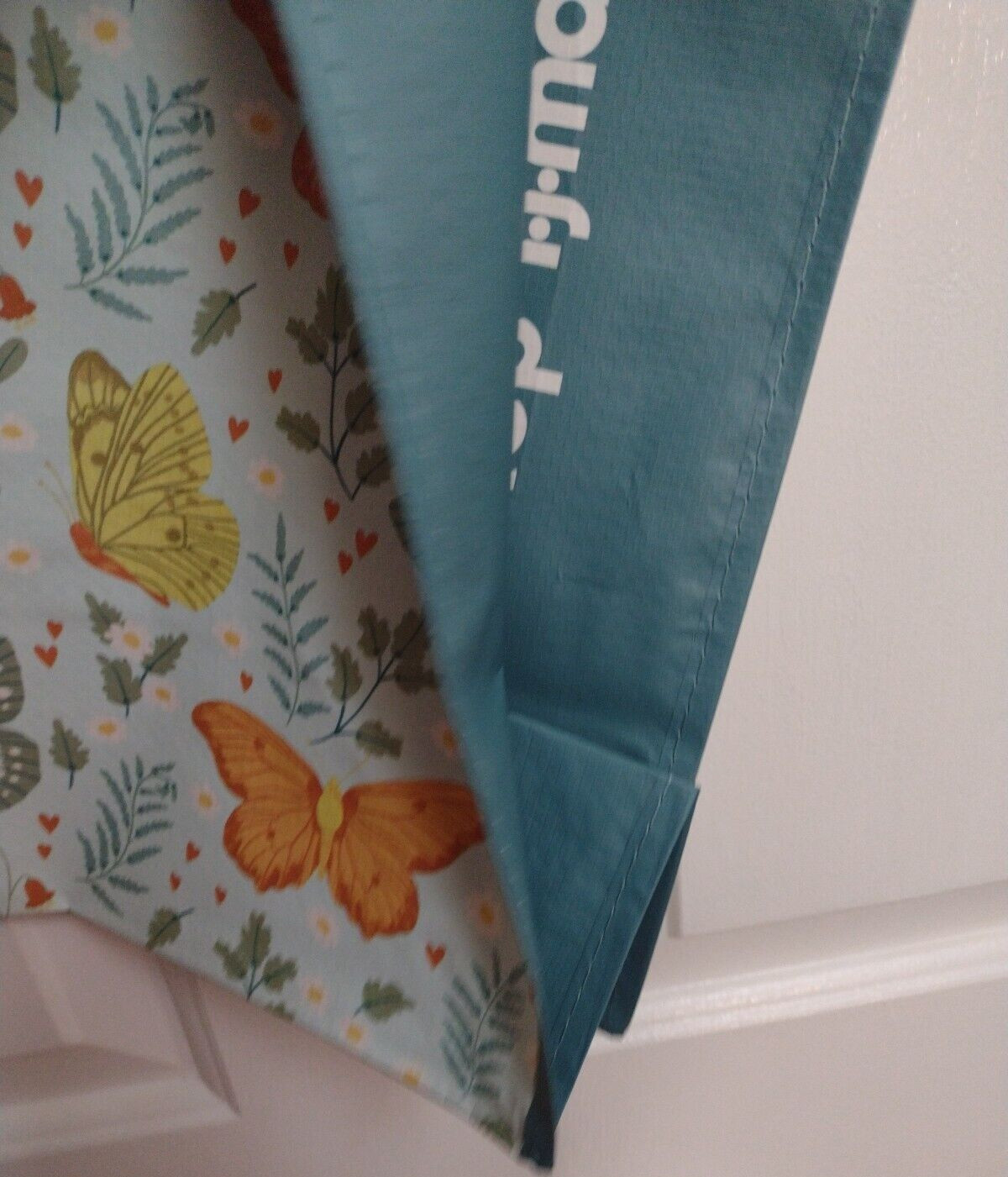 TJ Maxx Large Shopping Bag Butterfly Butterflies Summer Eco Friendly Tote Bag