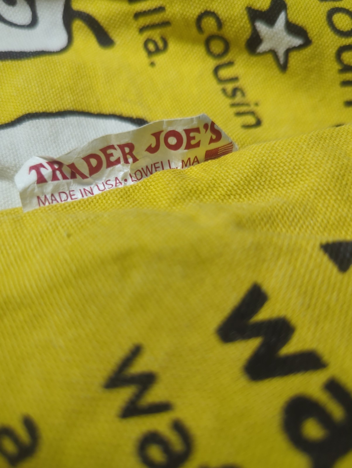 Trader Joes Blue Sardines Cheese Adventure Waffle Noun Reusable Canvas Tote Bag
