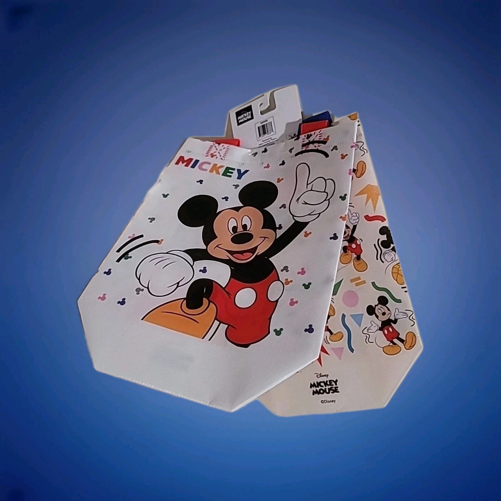 Disney Mickey Mouse 2 Pack Mini Reusable White Gift Bags with Handles NEW!
